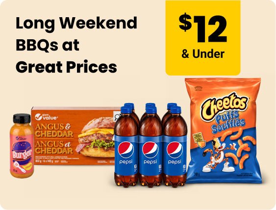 Long Weekend BBQs at Great Prices, $12 and under