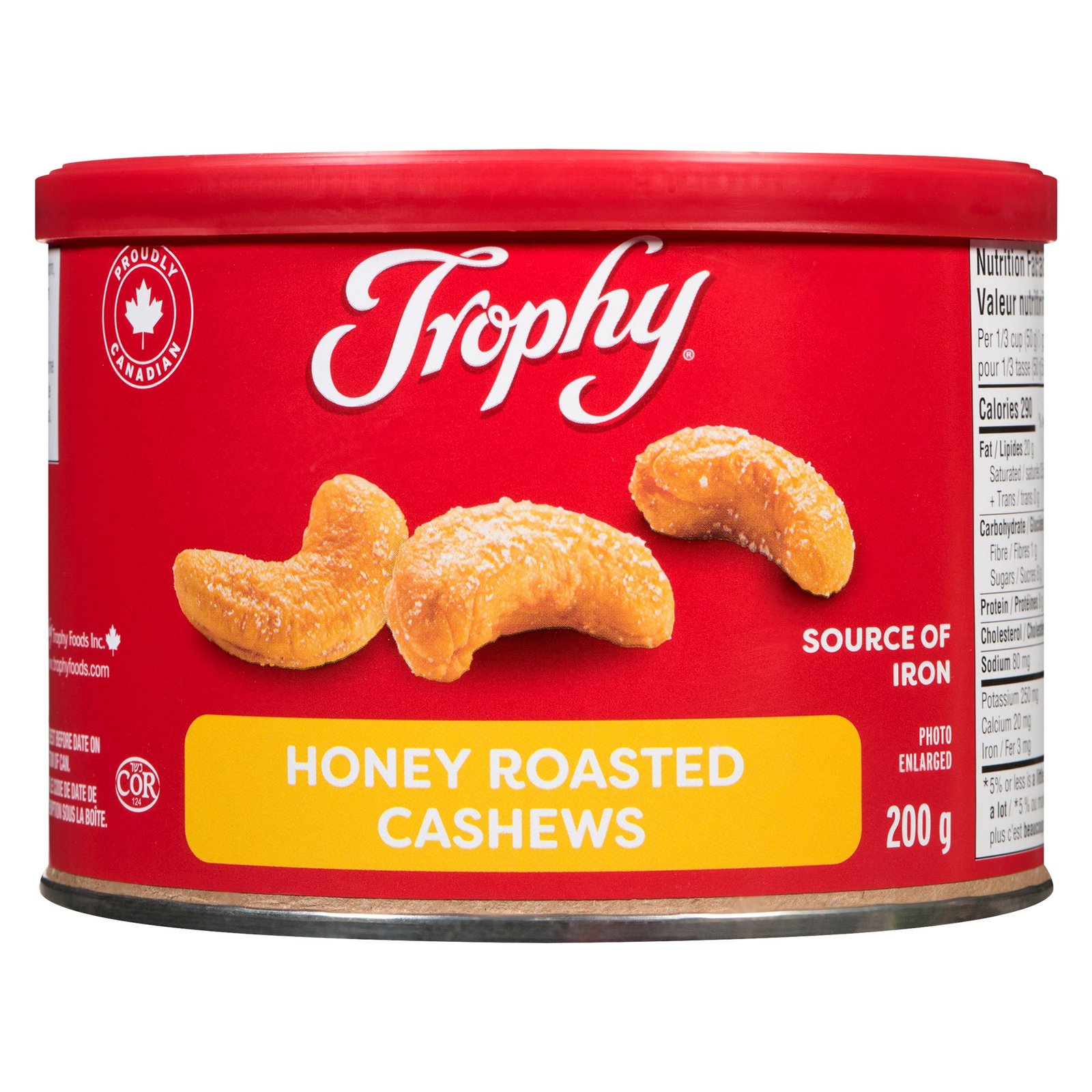 Trophy Honey Roasted Cashews, 200-g