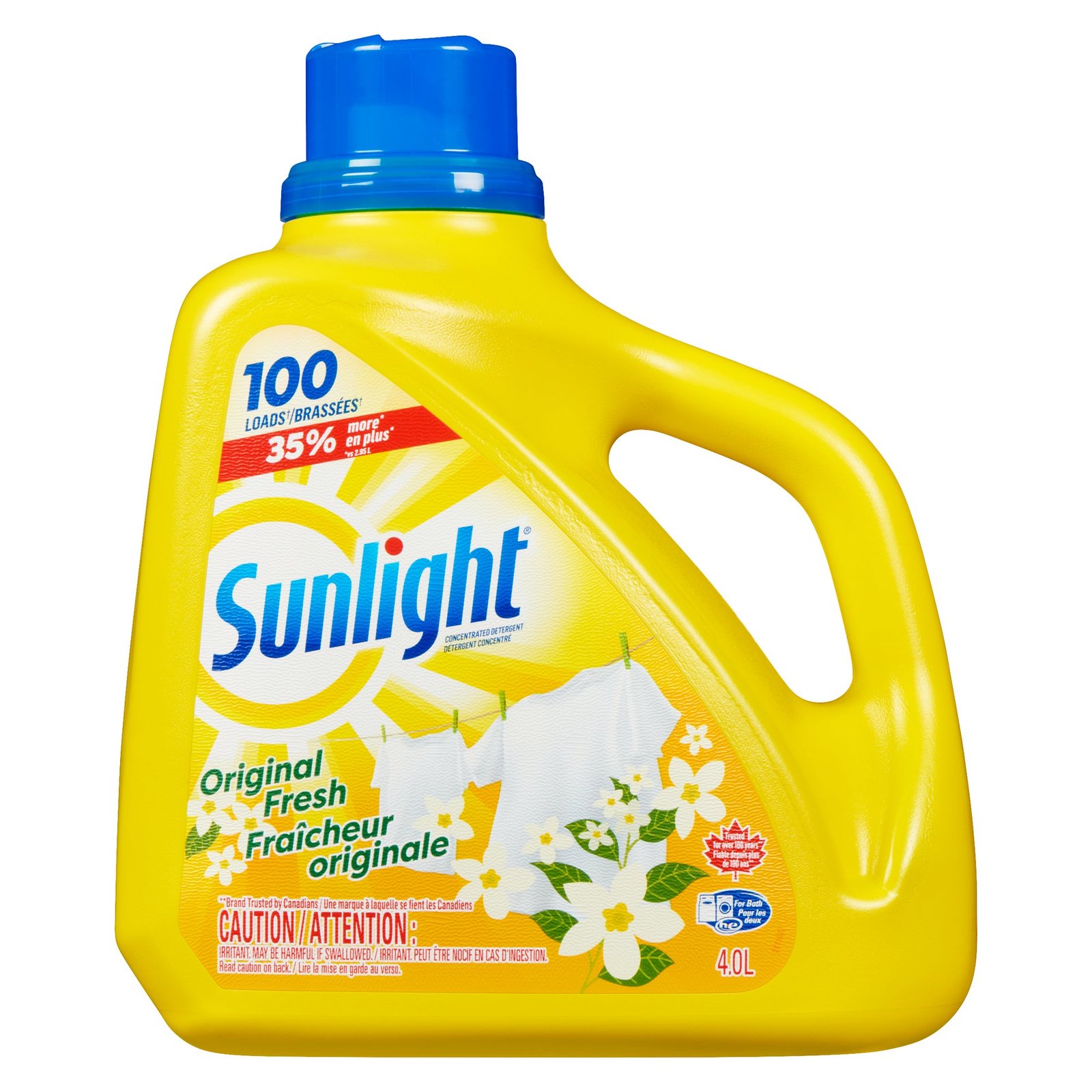 Sunlight Original Fresh Laundry Detergent, 4-L