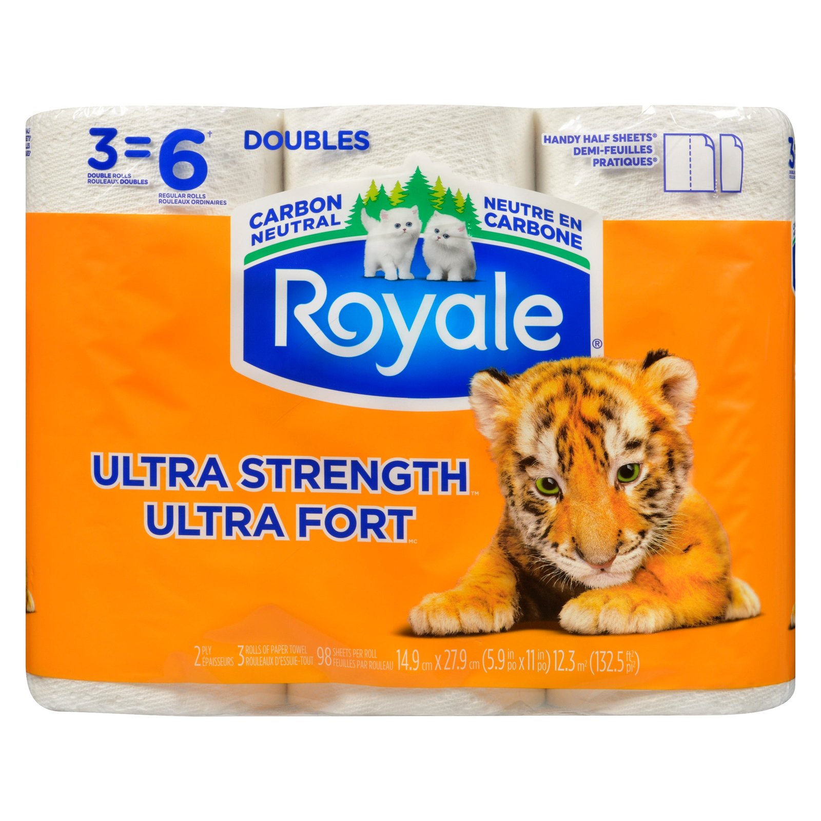 Royale Tiger Towel 2-Ply Paper Towel, 3-Pack