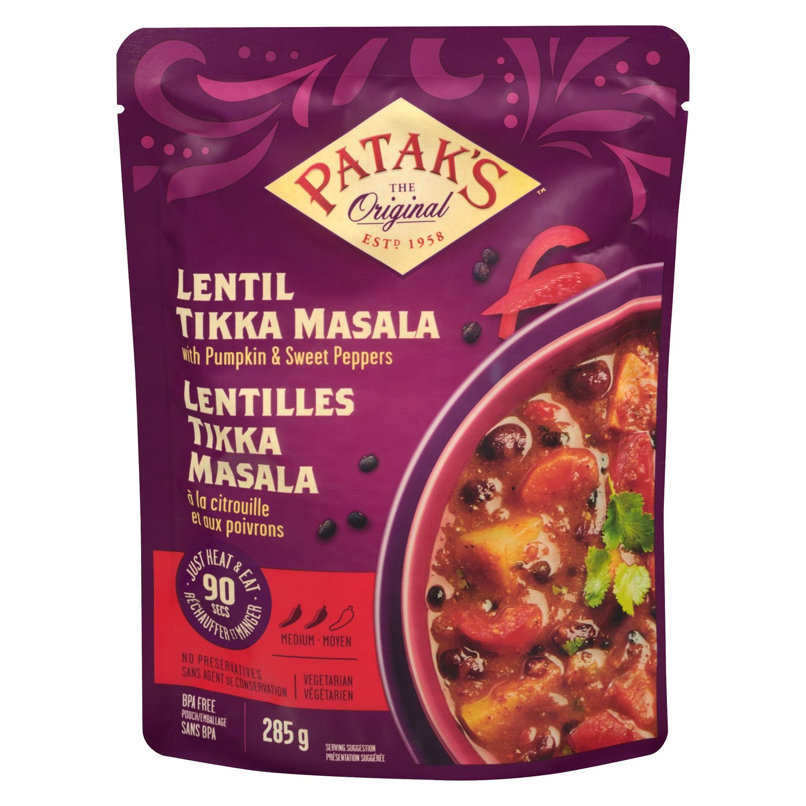 Patak's Lentil Tikka Masala Medium, 285 g