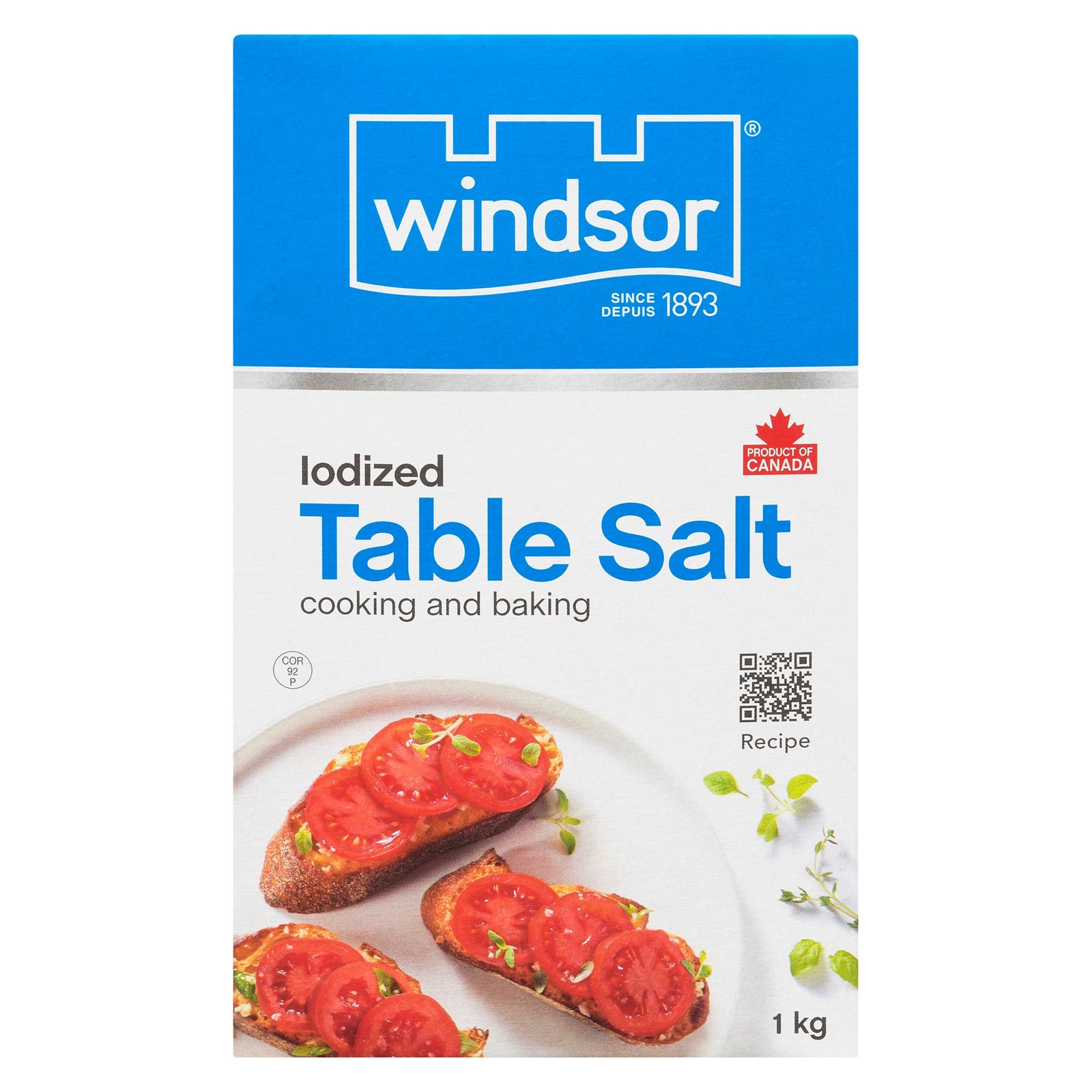 Windsor Iodized Table Salt, 1 kg