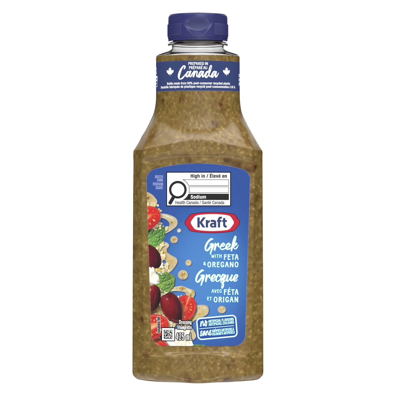 Kraft Dressing Greek with Feta & Oregano, 425 ml