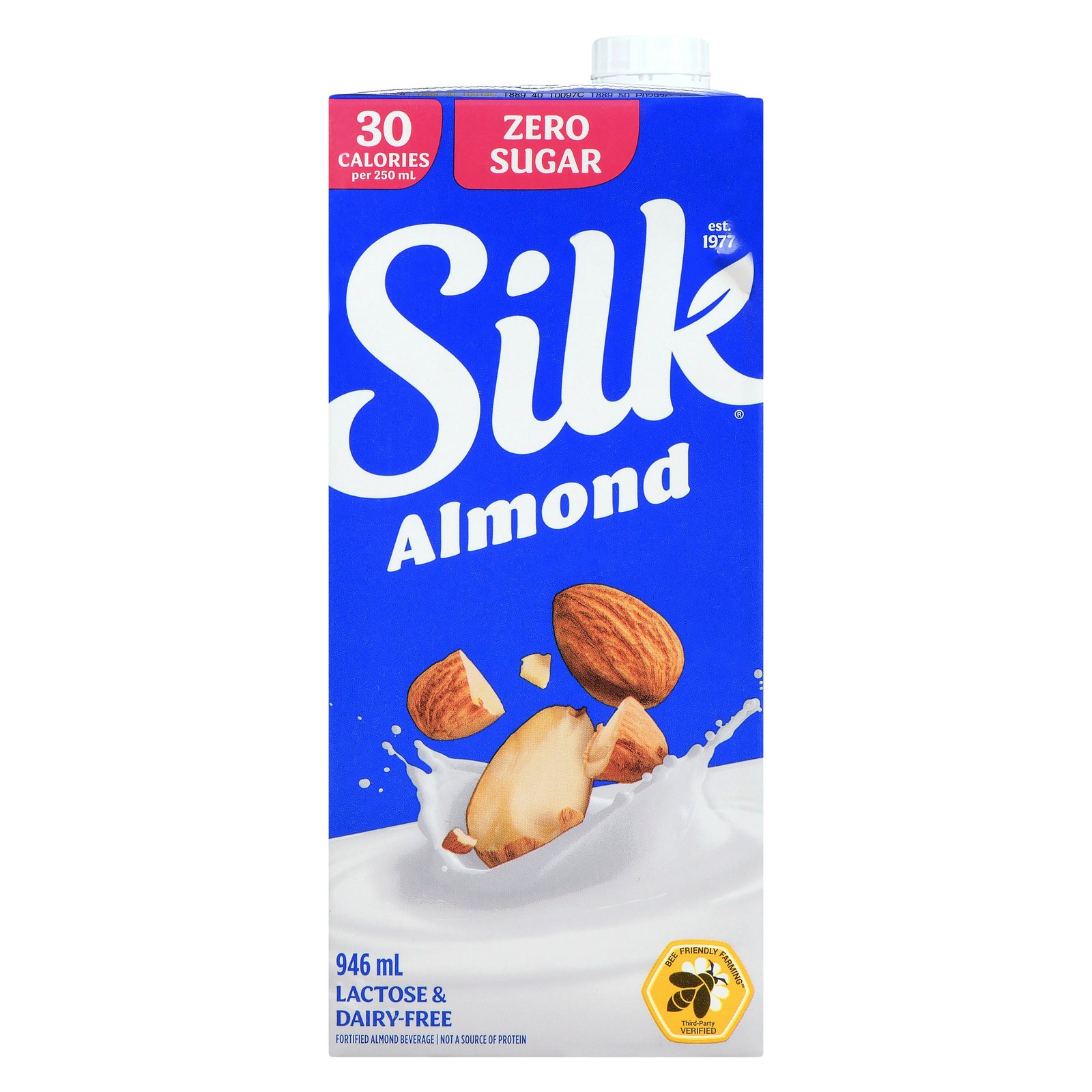 Silk Fortified Almond Beverage Zero Sugar, 946 ml