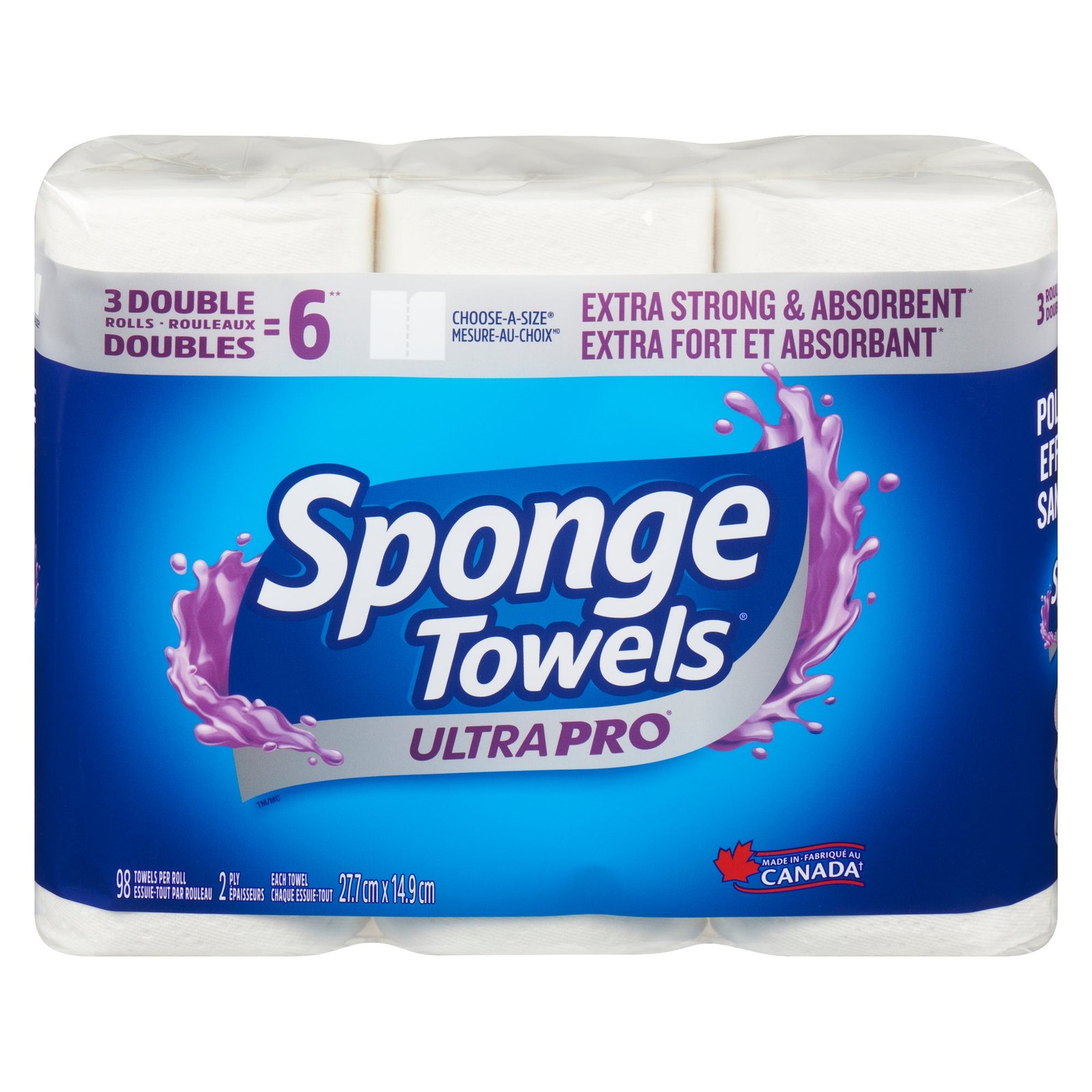 SpongeTowels Ultra Pro 2 Ply, 3-Pack