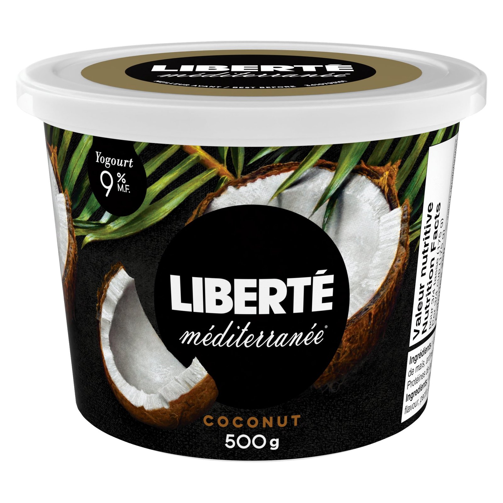 Liberté Méditerranée Yogurt Coconut 9 % M.F., 500 g