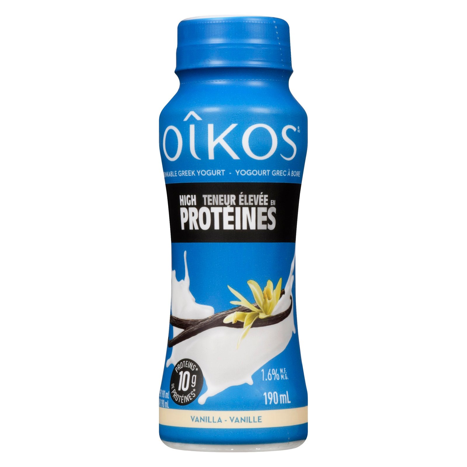 Oikos Drinkable Greek Yogurt High Protein Vanilla 1.6% M.F., 190 ml