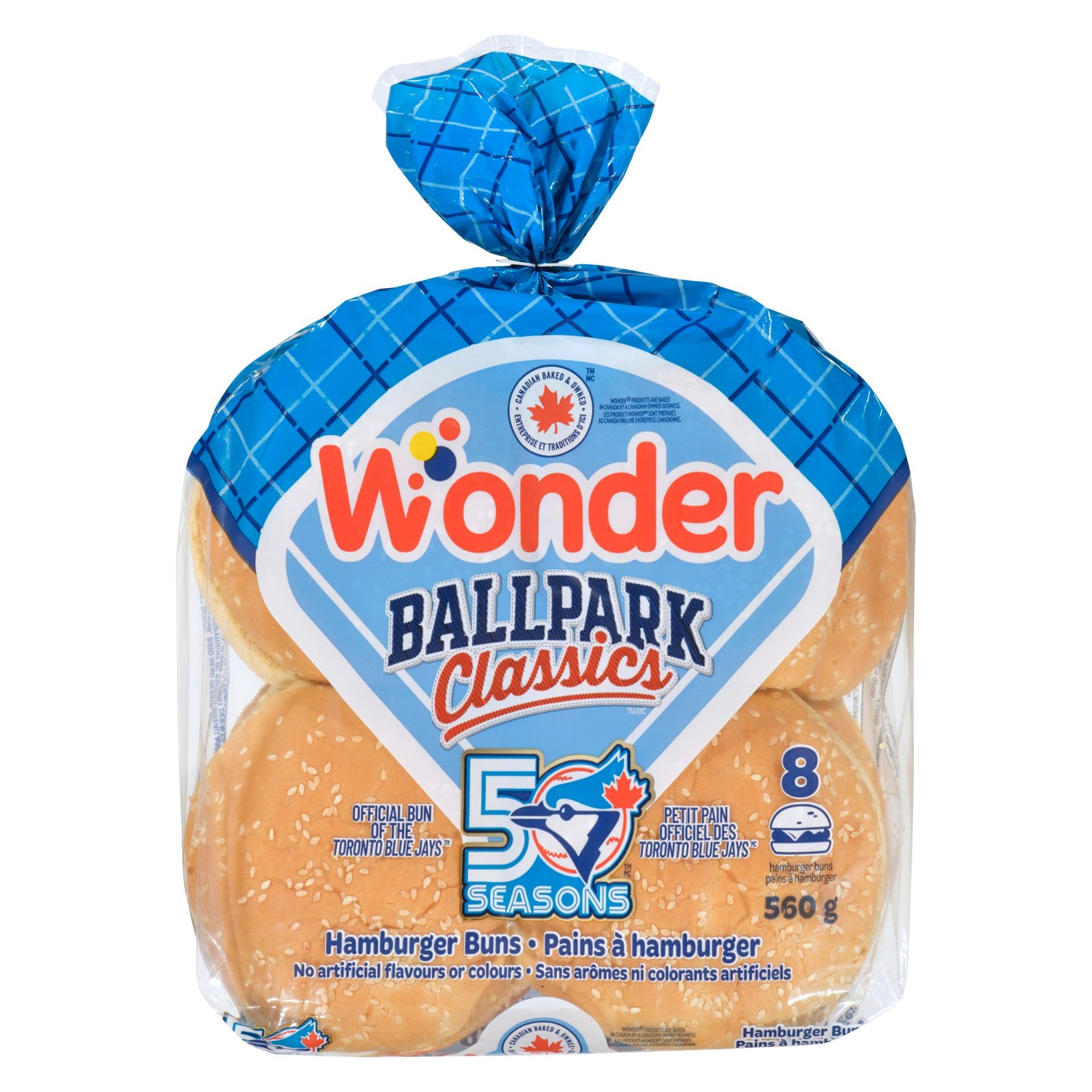 Wonder Ballpark Classics 8 Hamburger Buns, 560 g