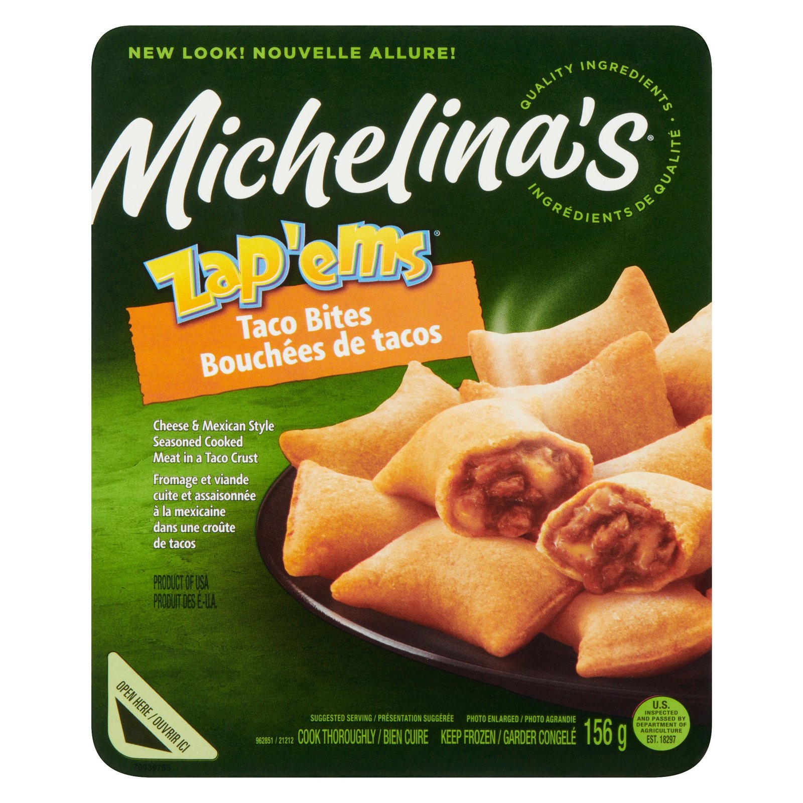 Michelina's Zap'ems Taco Bites, 156 g