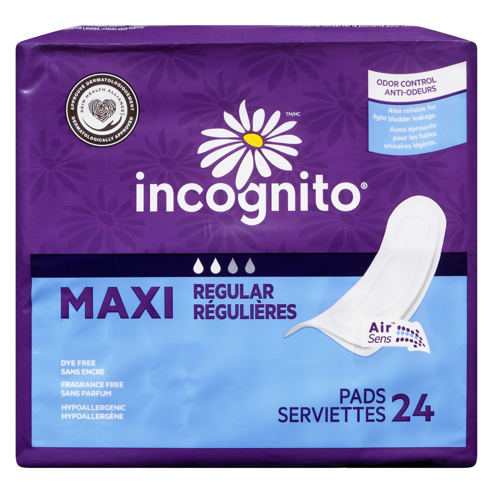 Incognito Maxi Regular Pads - 24pk.