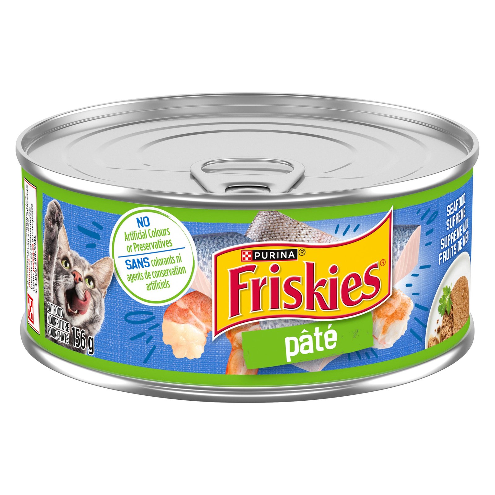 Purina Friskies Seafood  Pâté Cat Food, 156 g