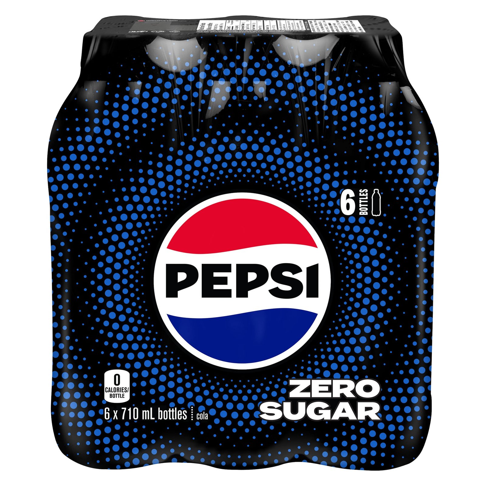 Pepsi Zero Sugar, 6-Pack, 710-ml