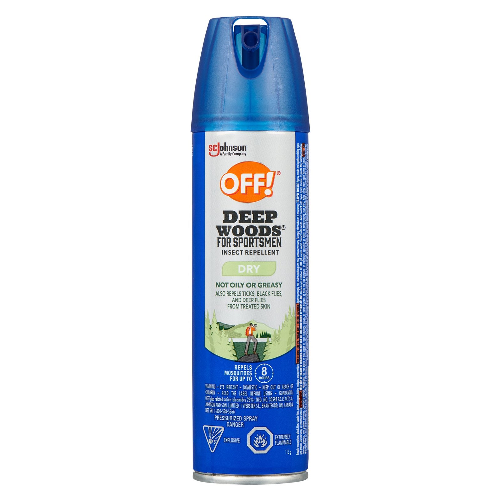 Off! Deep Woods for Sportsmen Long-Lasting Dry Bug Spray, 113-g