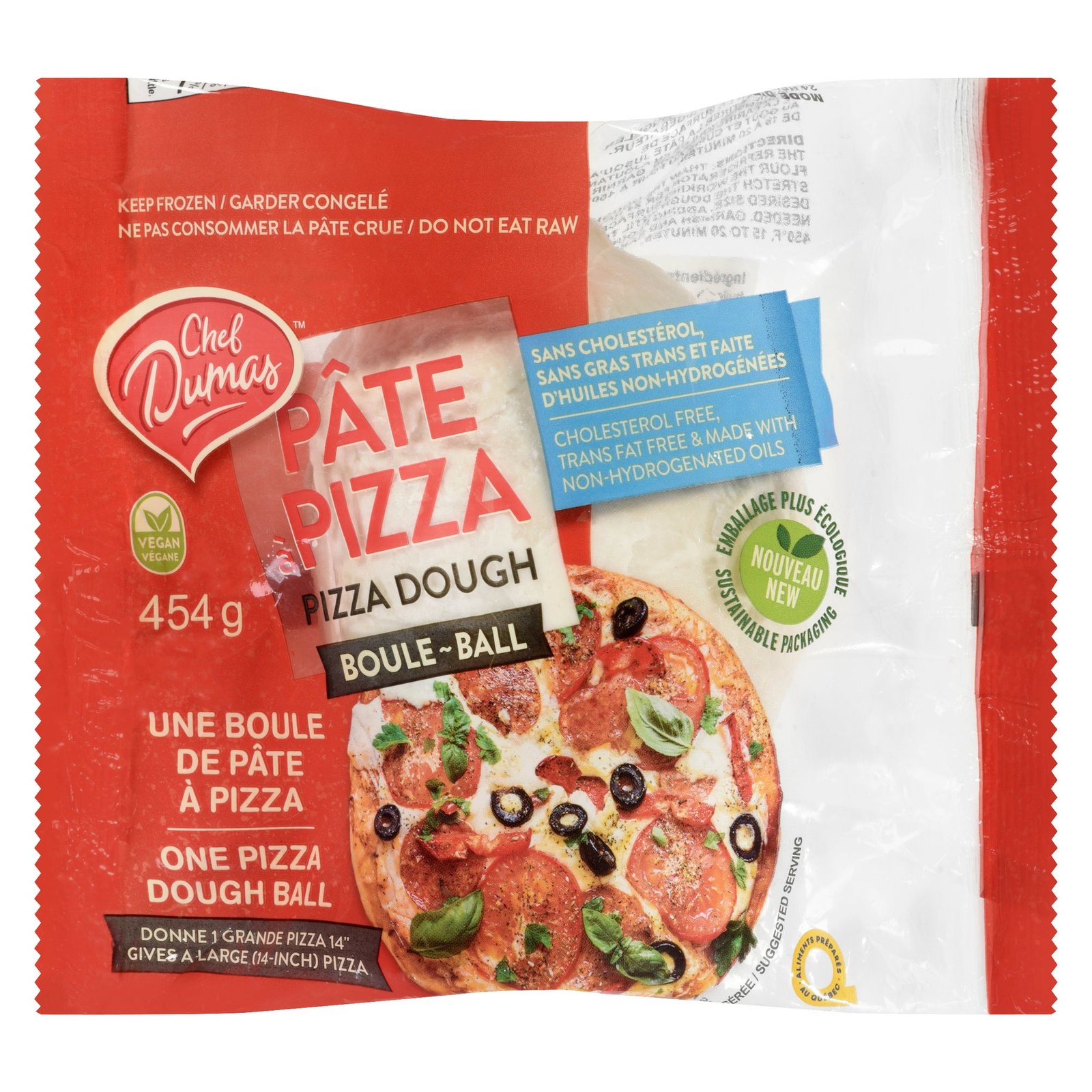 Chef Dumas Pizza Dough Ball, 454 g