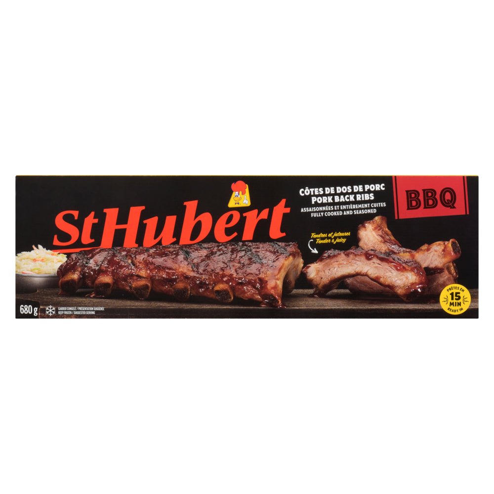 St-Hubert Pork Back Ribs BBQ, 680 g