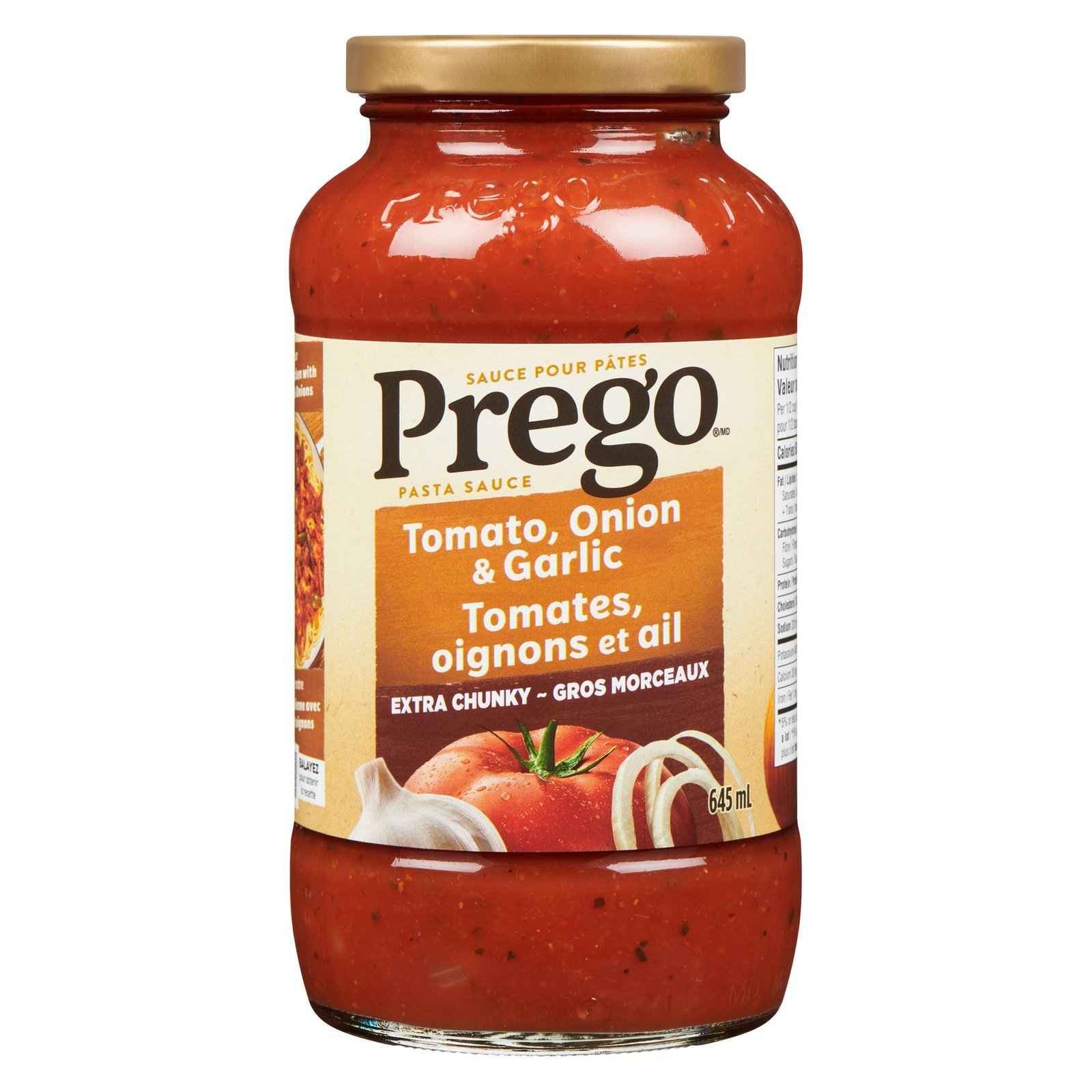 Prego Tomato Onion and Garlic Pasta Sauce - 645ml