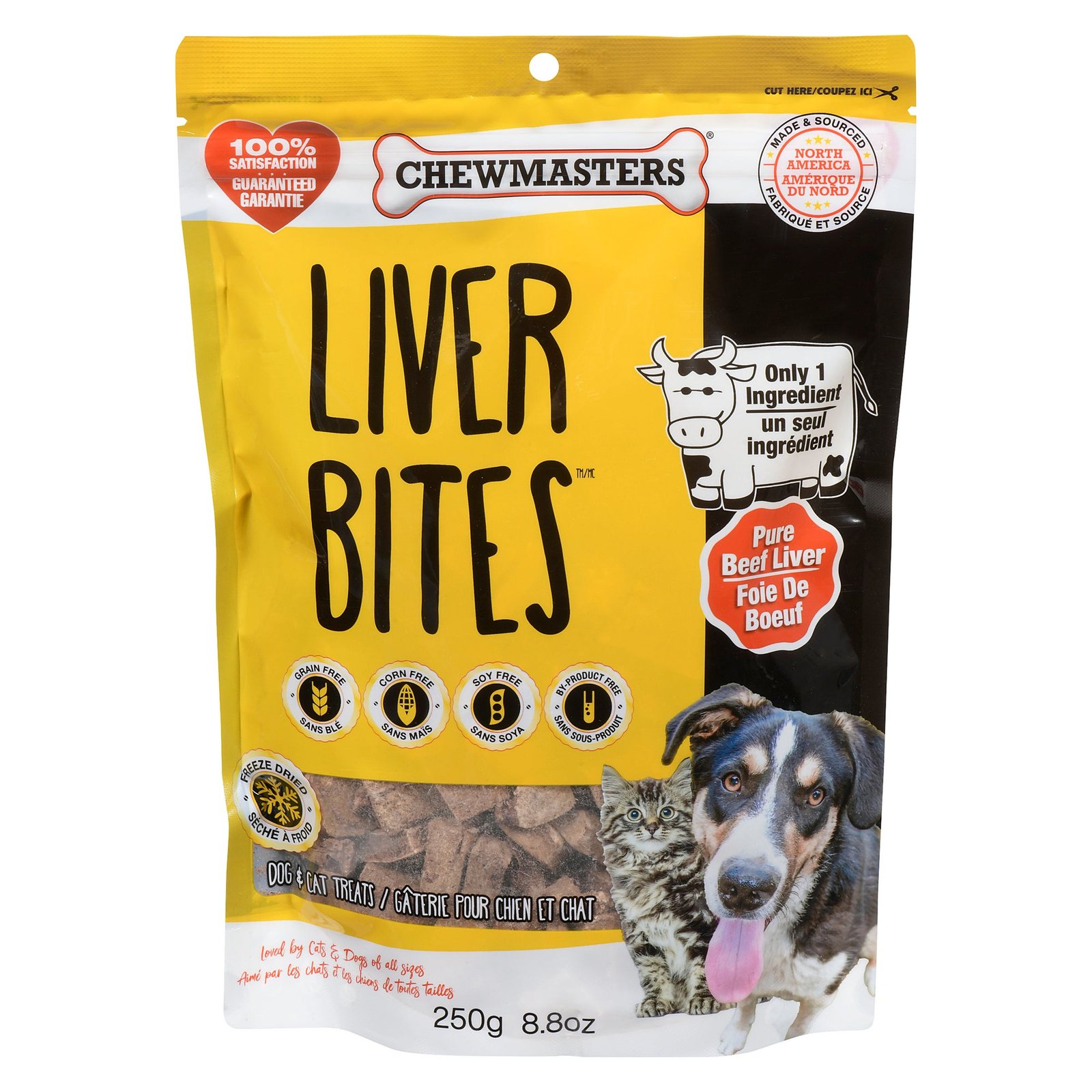 Chewmasters Dog & Cat Treats Liver Bites, 250 g