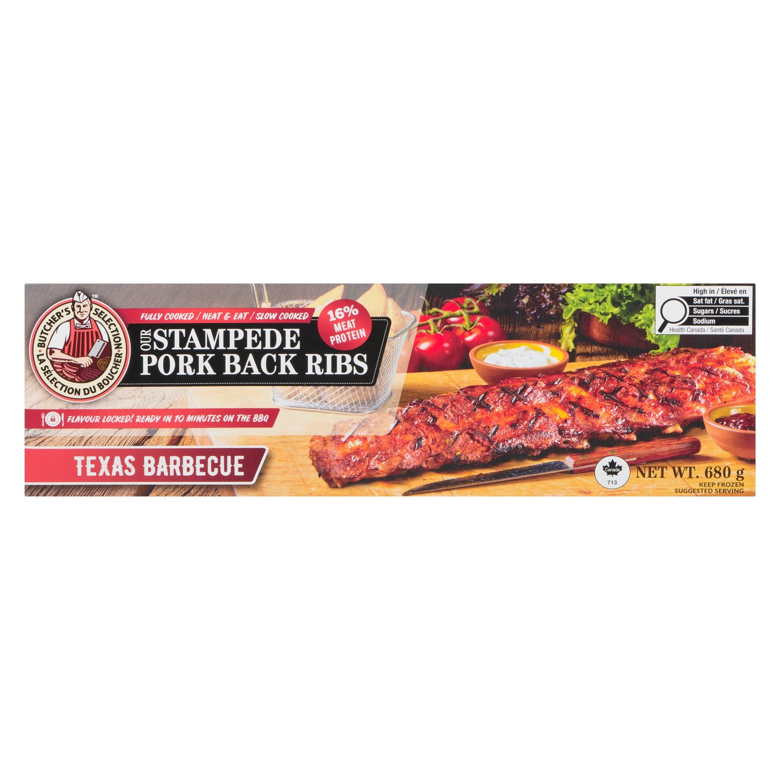 Butcher's Selection Our Stampede Pork Back Ribs Texas Barbecue, 680 g