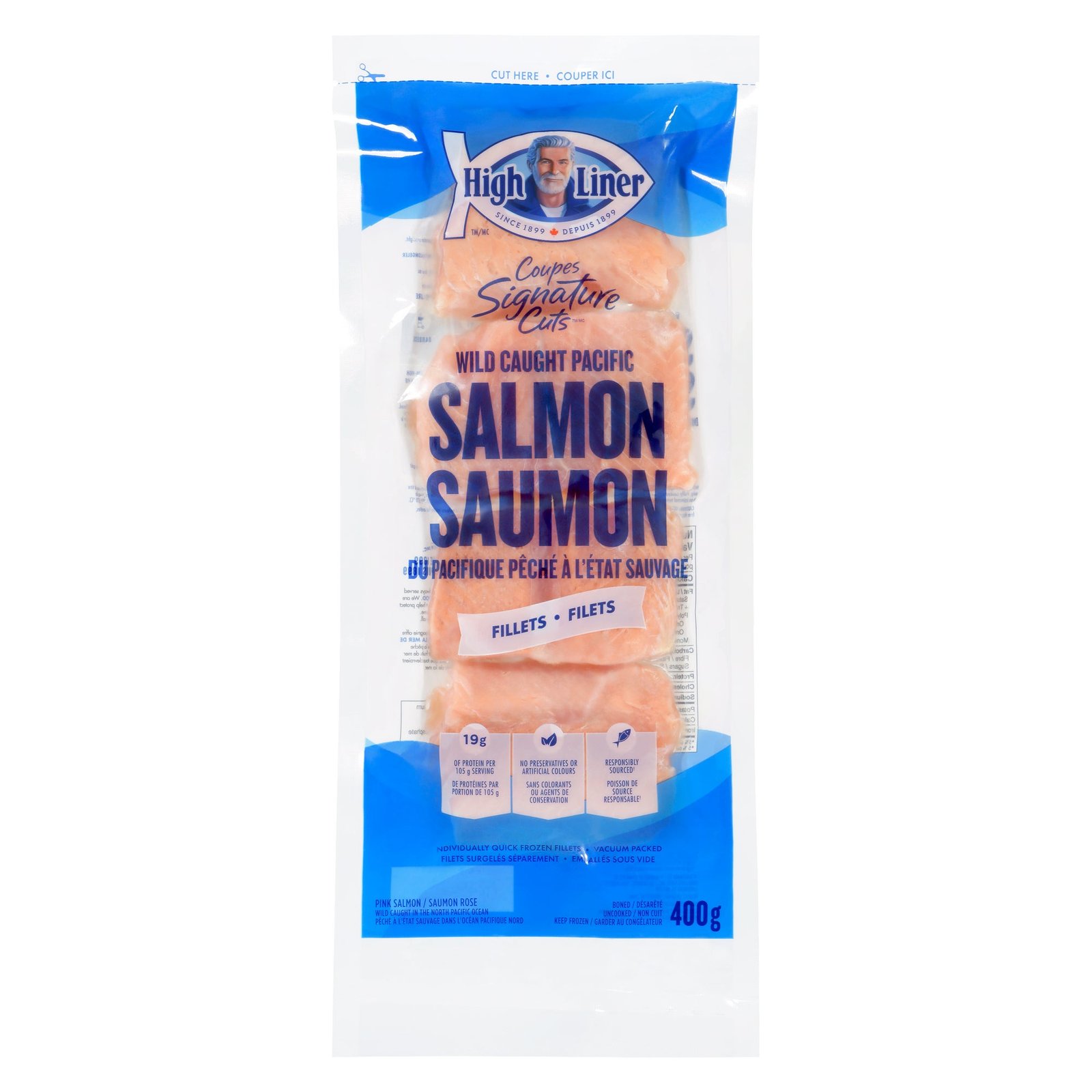 High Liner Signature Cuts Wild Caught Pacific Salmon Fillets, 400-g