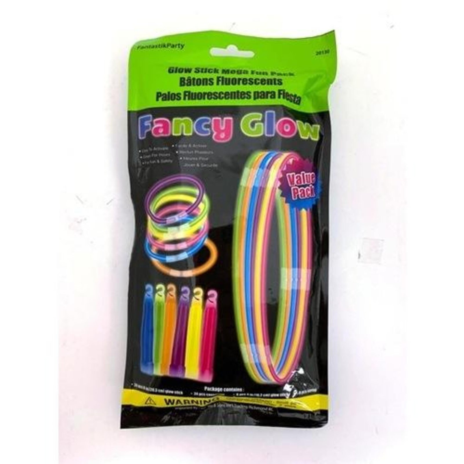 Fancy Flow Mega Fun Glow Sticks, 18 Pieces