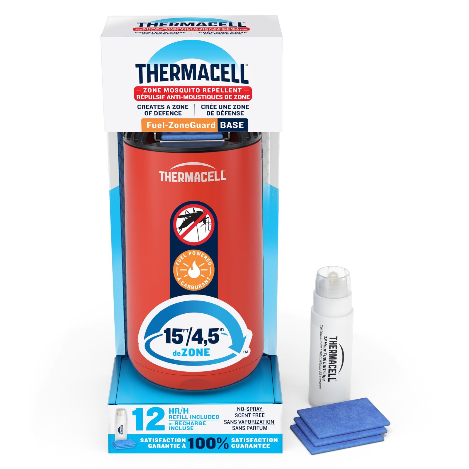 Thermacell Fuel-ZoneGuard Base Fuel Powered Mosquito Repeller with 12-Hour Refill