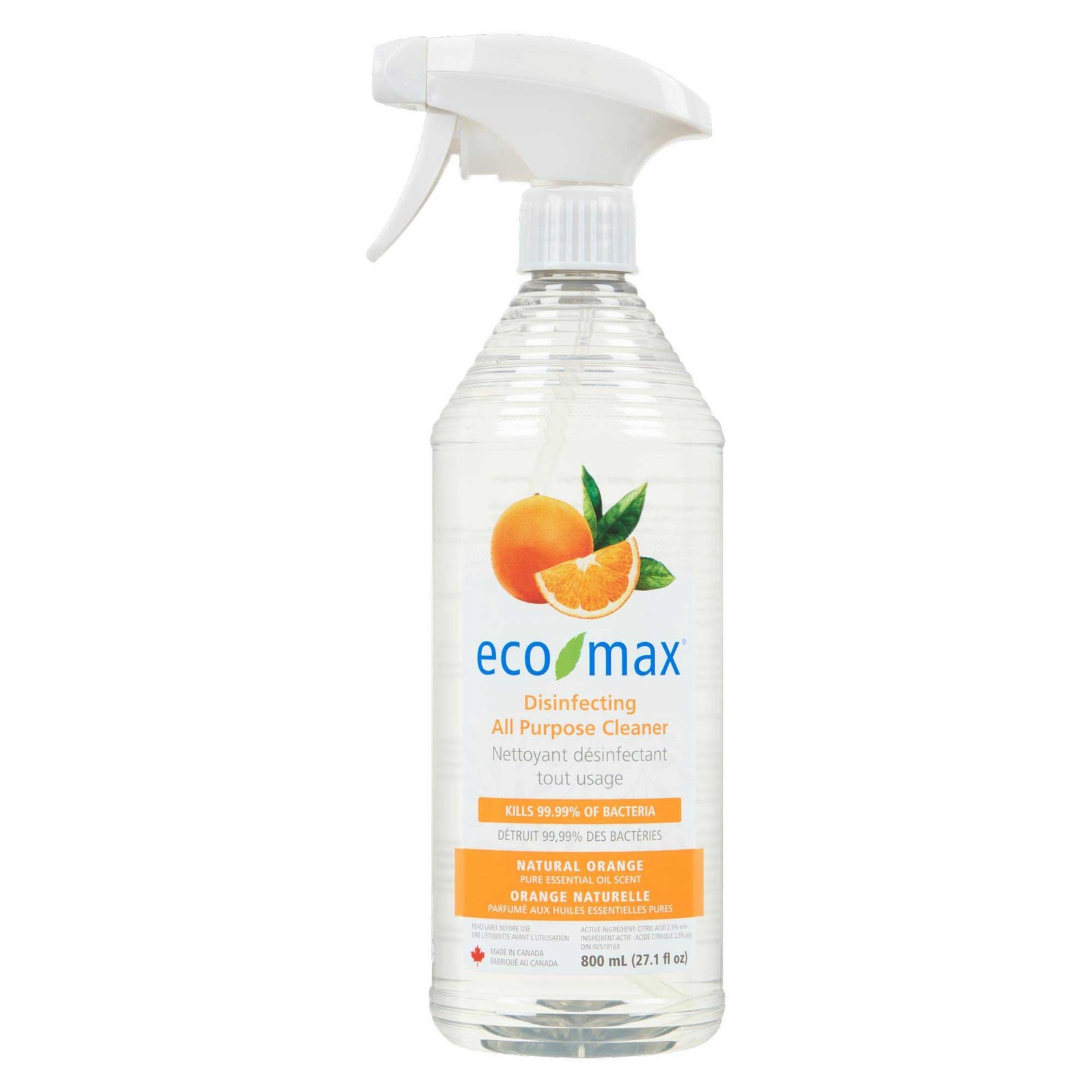 Eco Max Disinfecting Natural Orange All Purpose Cleaner, 800-ml