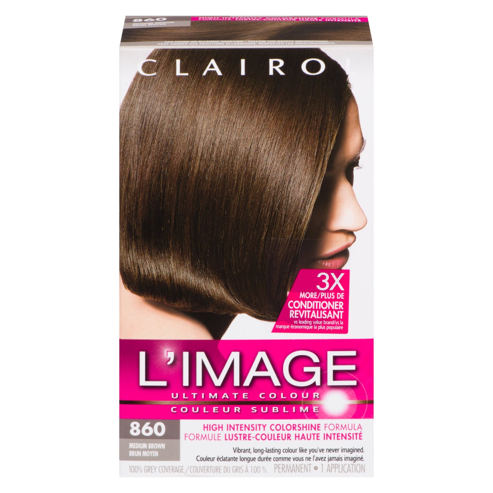 Clairol L'Image Ultimate Color 860 Medium Brown Permanent Hair Dye