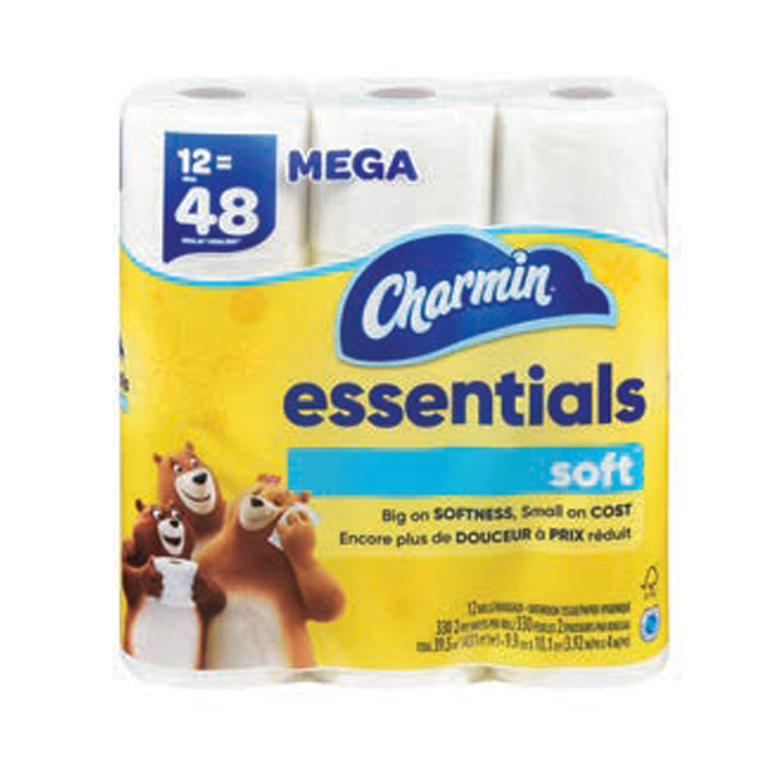 Charmin Essentials Soft Toilet Paper, 12-Pack