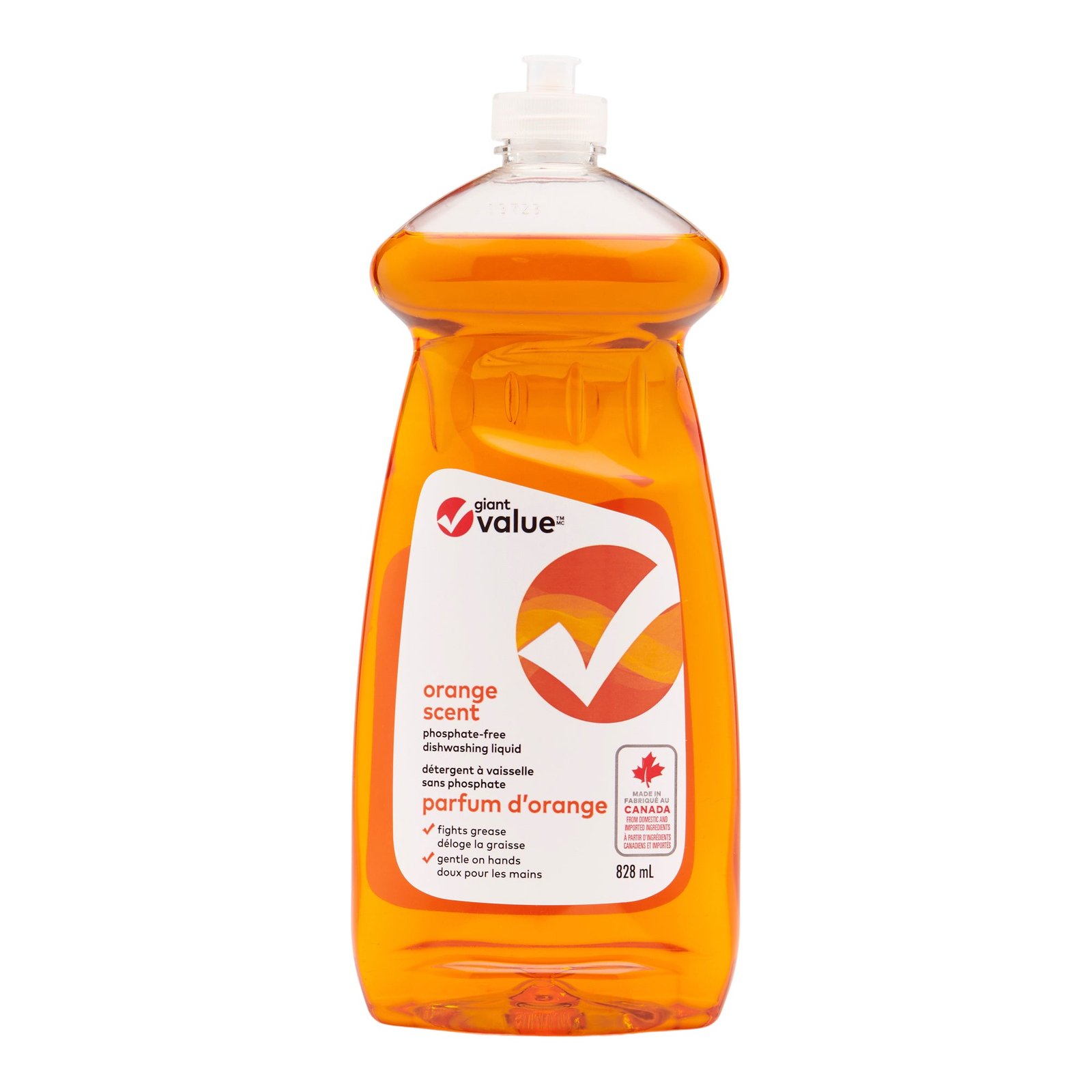 Giant Value Orange Scented Dish Soap, 828 ml