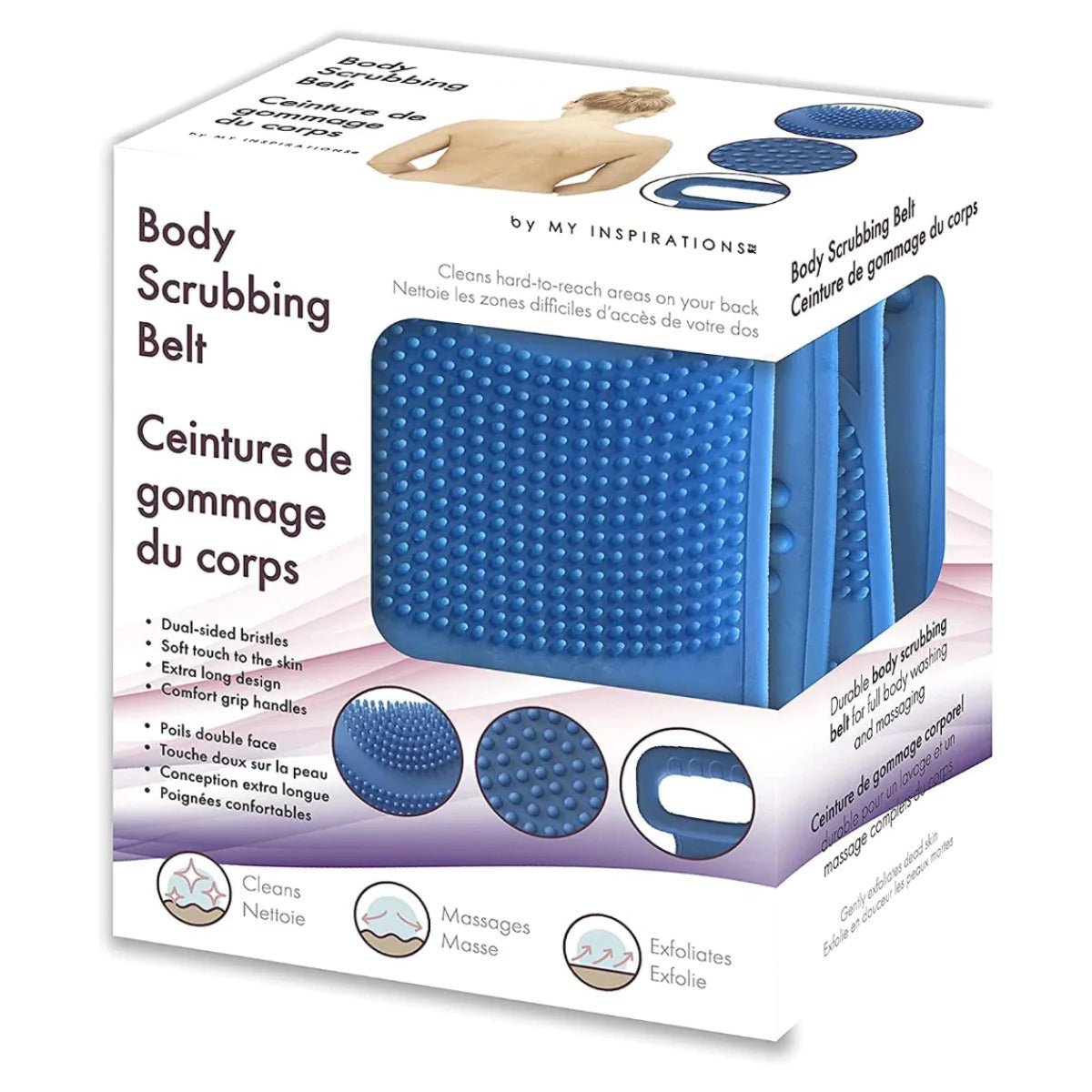 Body Scrubbing Belt, Blue, 32-in