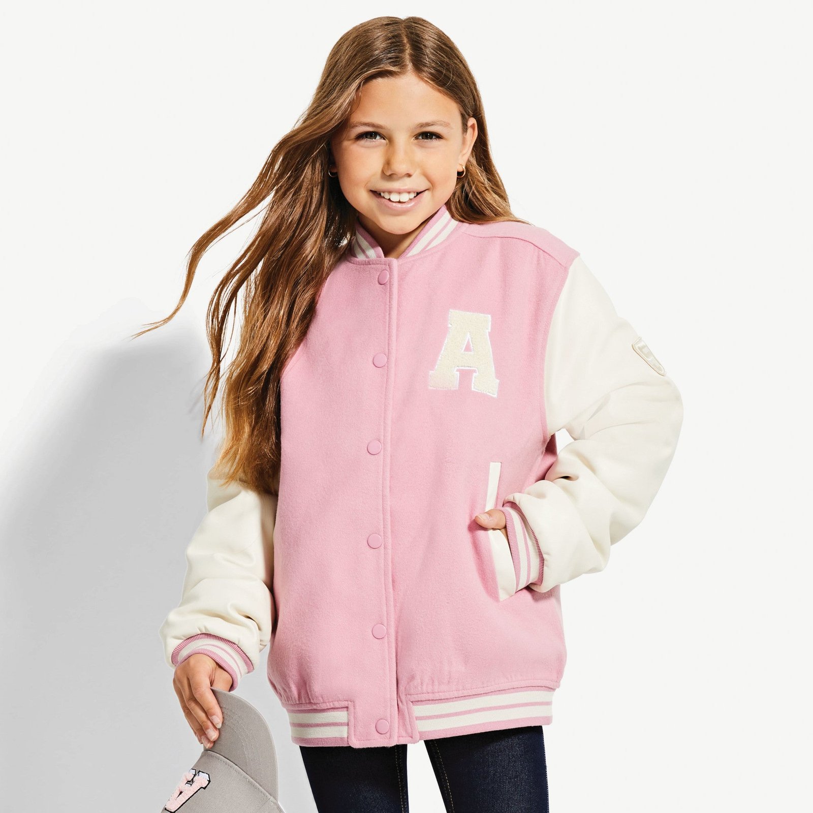 BELLA & BIRDIE Girls' Varsity Bomber Jacket