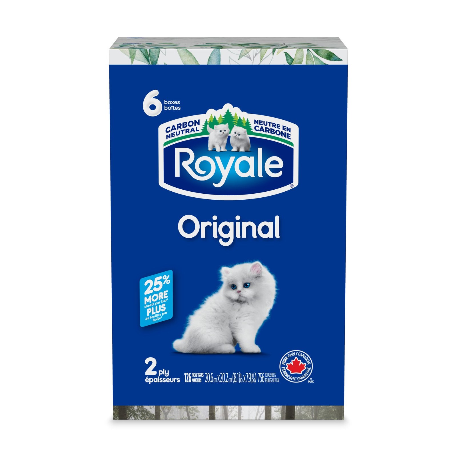 Royale Original 2-Ply, 6-Pack, 126 Facial Tissues
