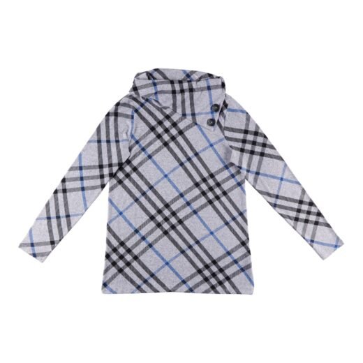mySTYLE Women's Cowl Neck Plaid Top