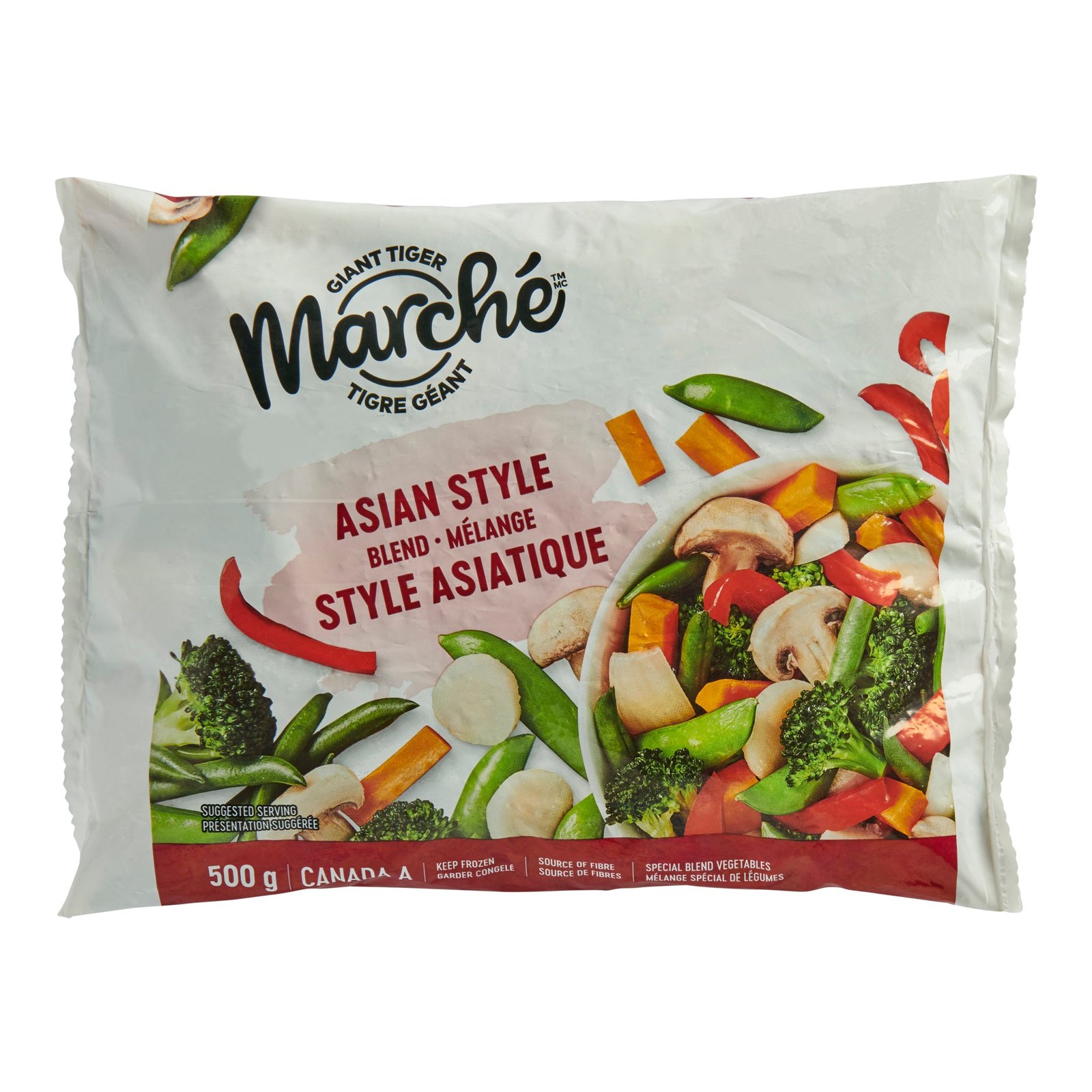 Giant Tiger Marché Asian Style Blend Frozen Vegetables, 500 g