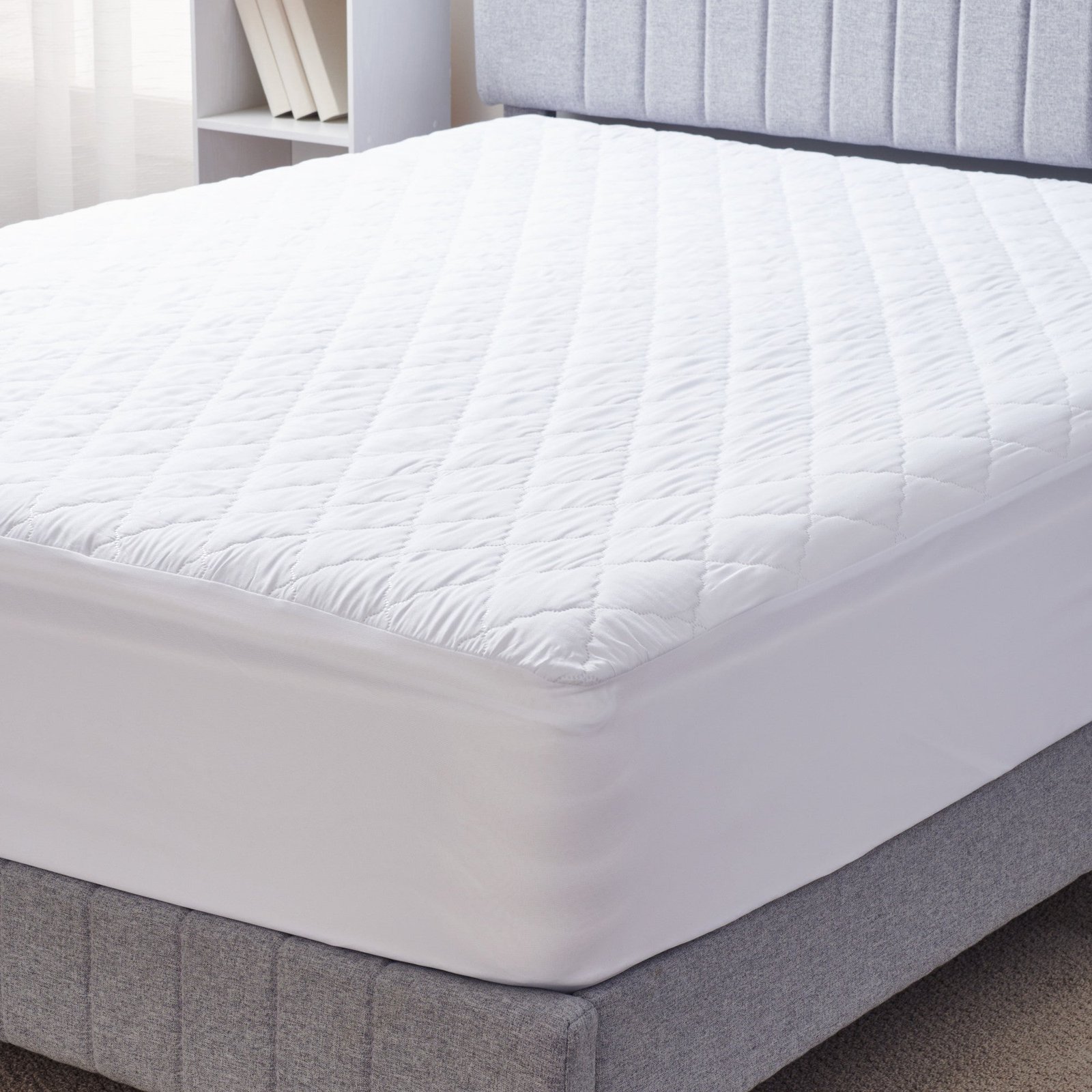 Bellisimo Waterproof Quilted Mattress Pad, Double