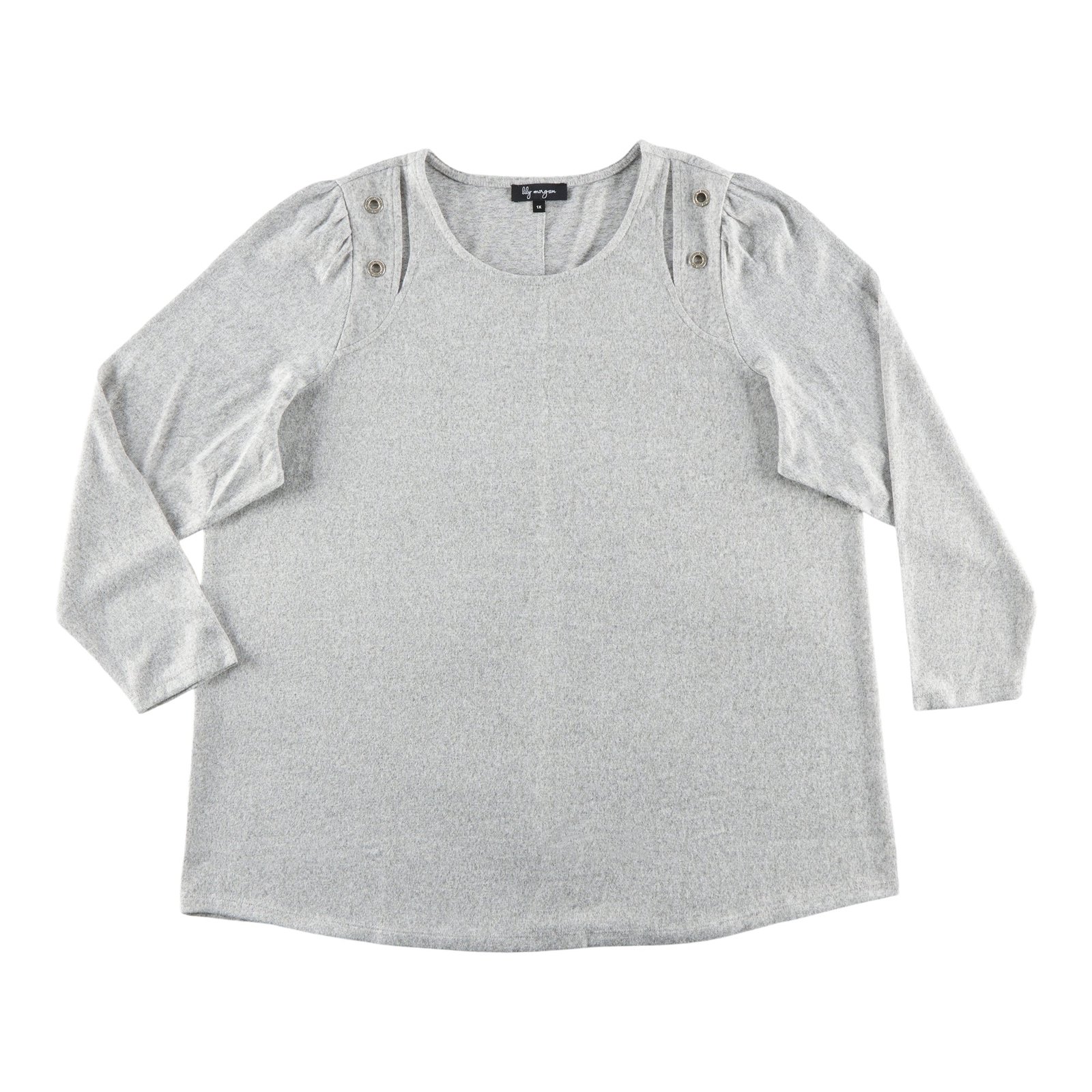 lily morgan Women's Plus Fashion Spring Flair Blouse