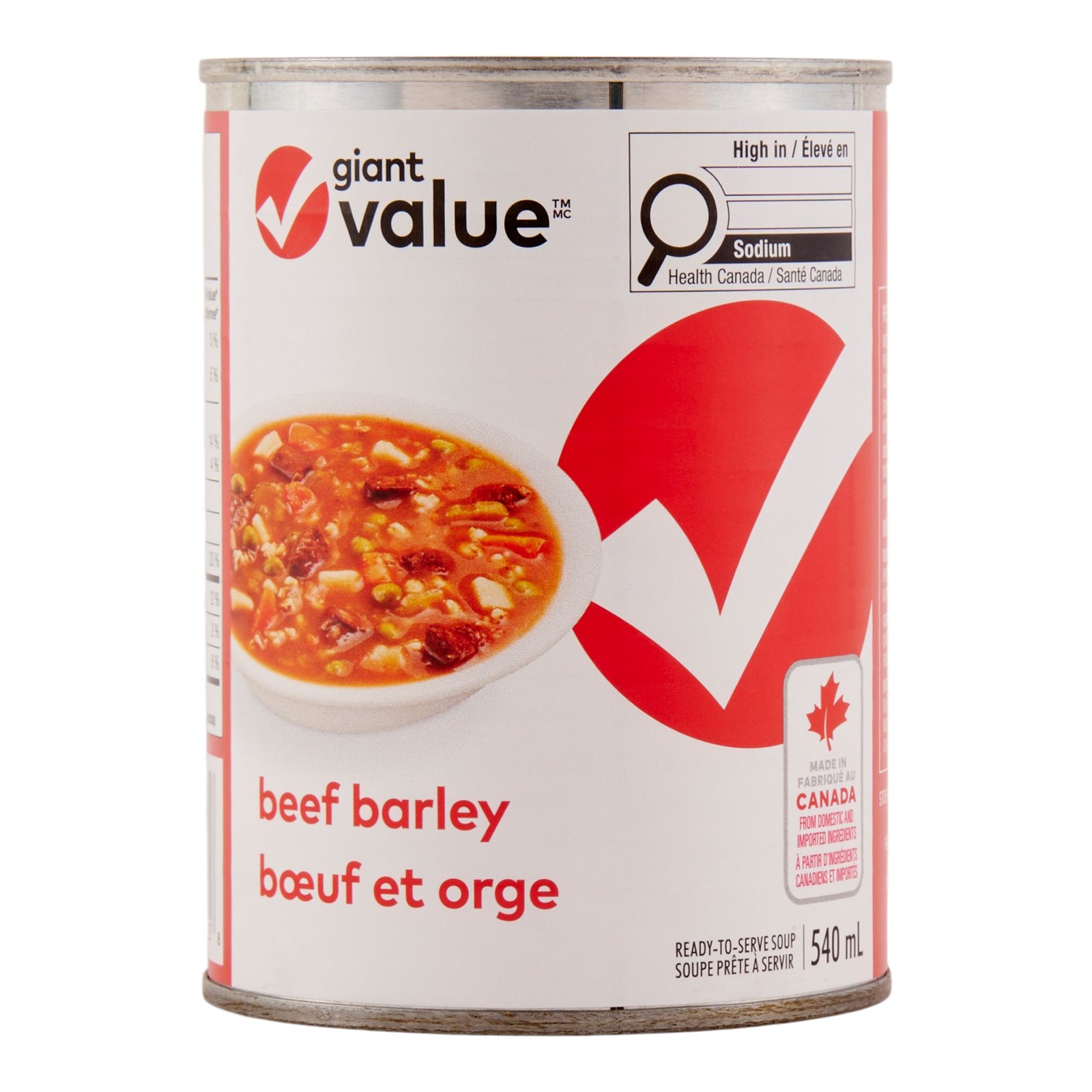 Giant Value Beef Barley Soup, 540 ml