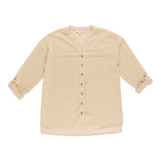 mySTYLE Women's Solid Linen Shirt
