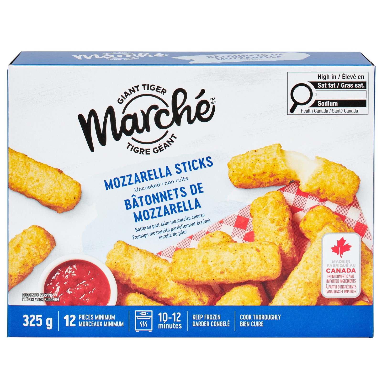 Giant Tiger Marché Mozzarella Sticks, 325 g
