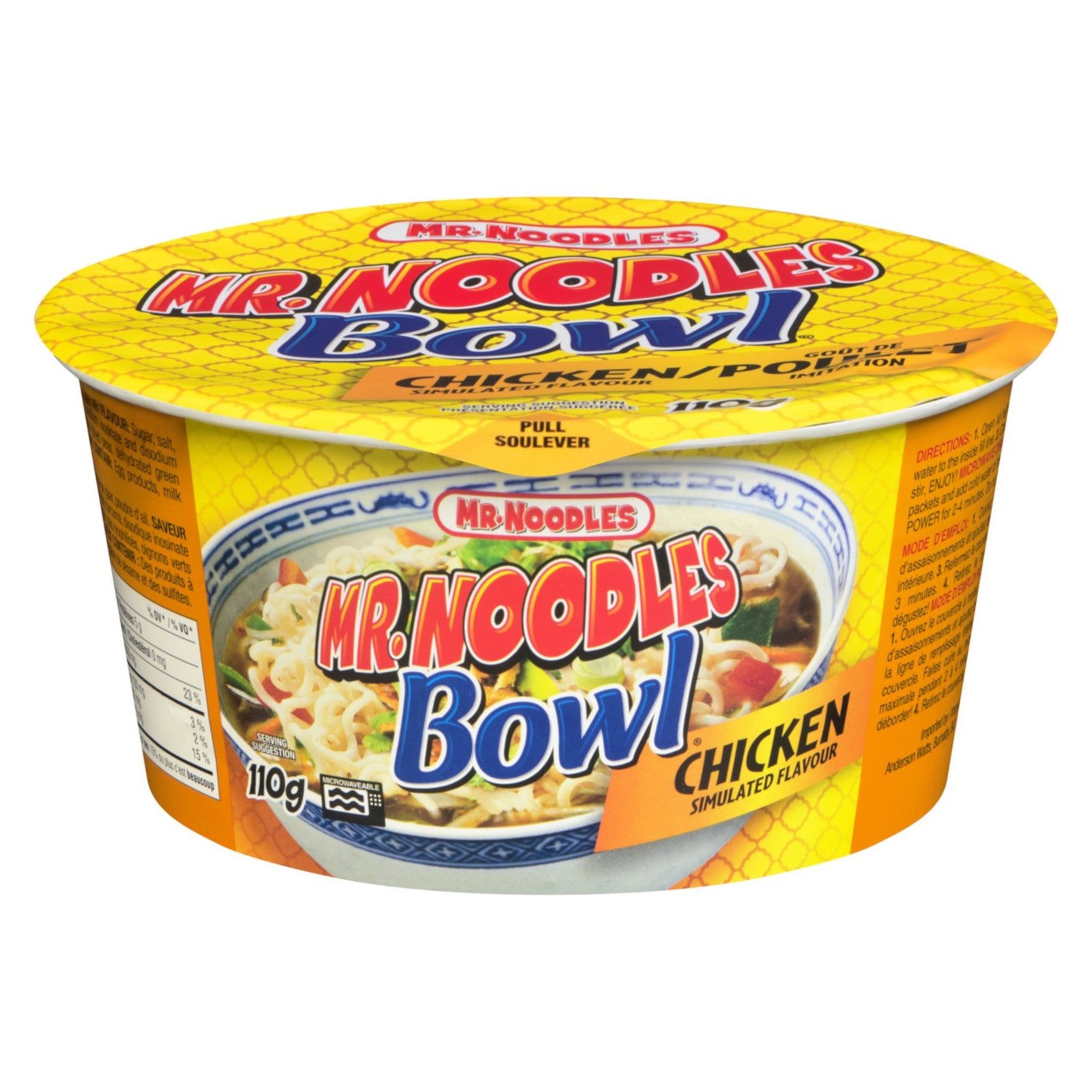 Mr. Noodles Bowl Chicken Simulated Flavour, 110 g
