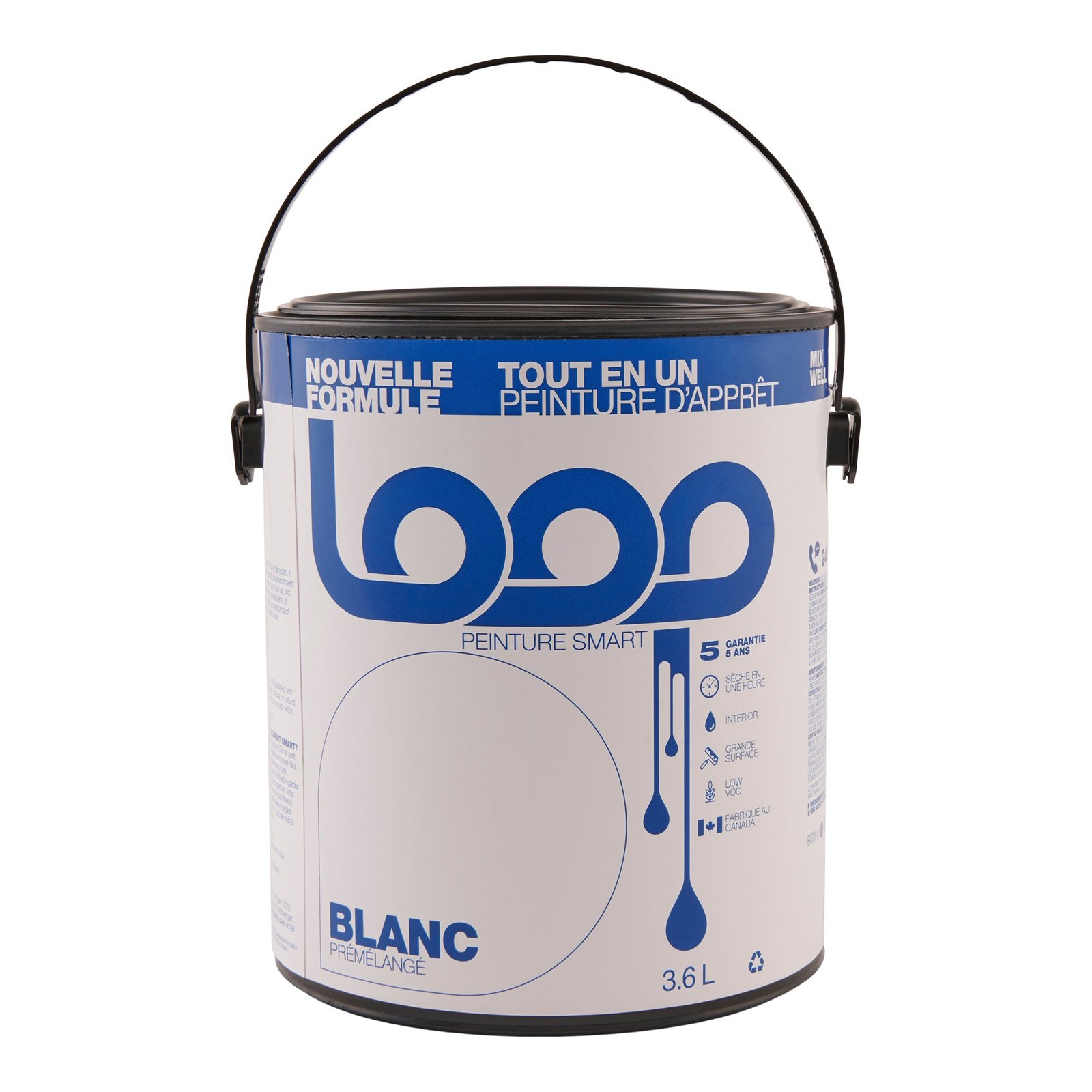 Loop Interior Latex Premium Recycled Paint + Primer, White, 3.8-L.