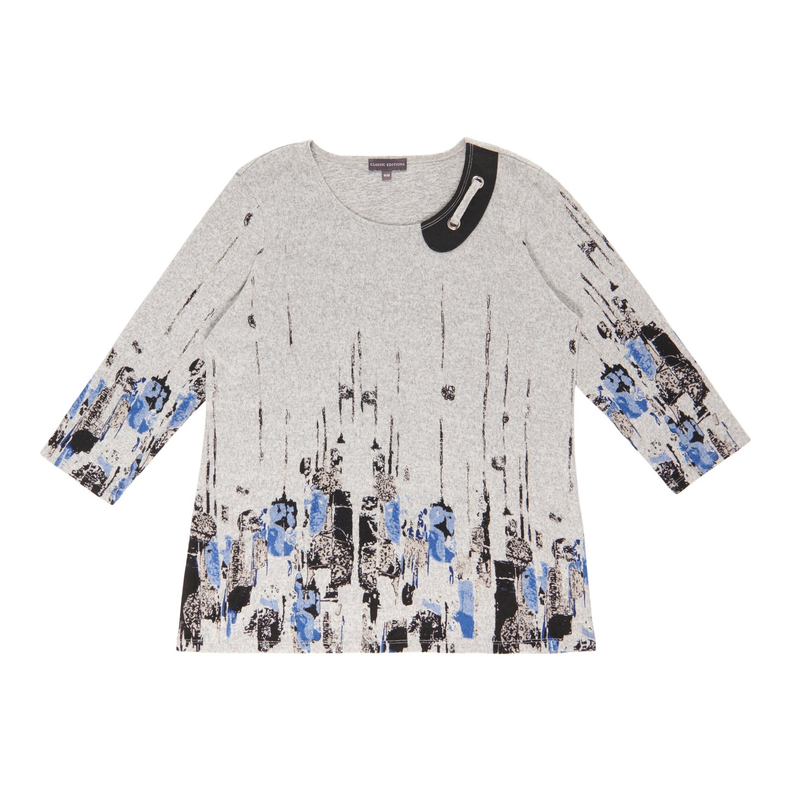 Classic Editions Women's 3/4 Sleeve Crew Neck Sweater