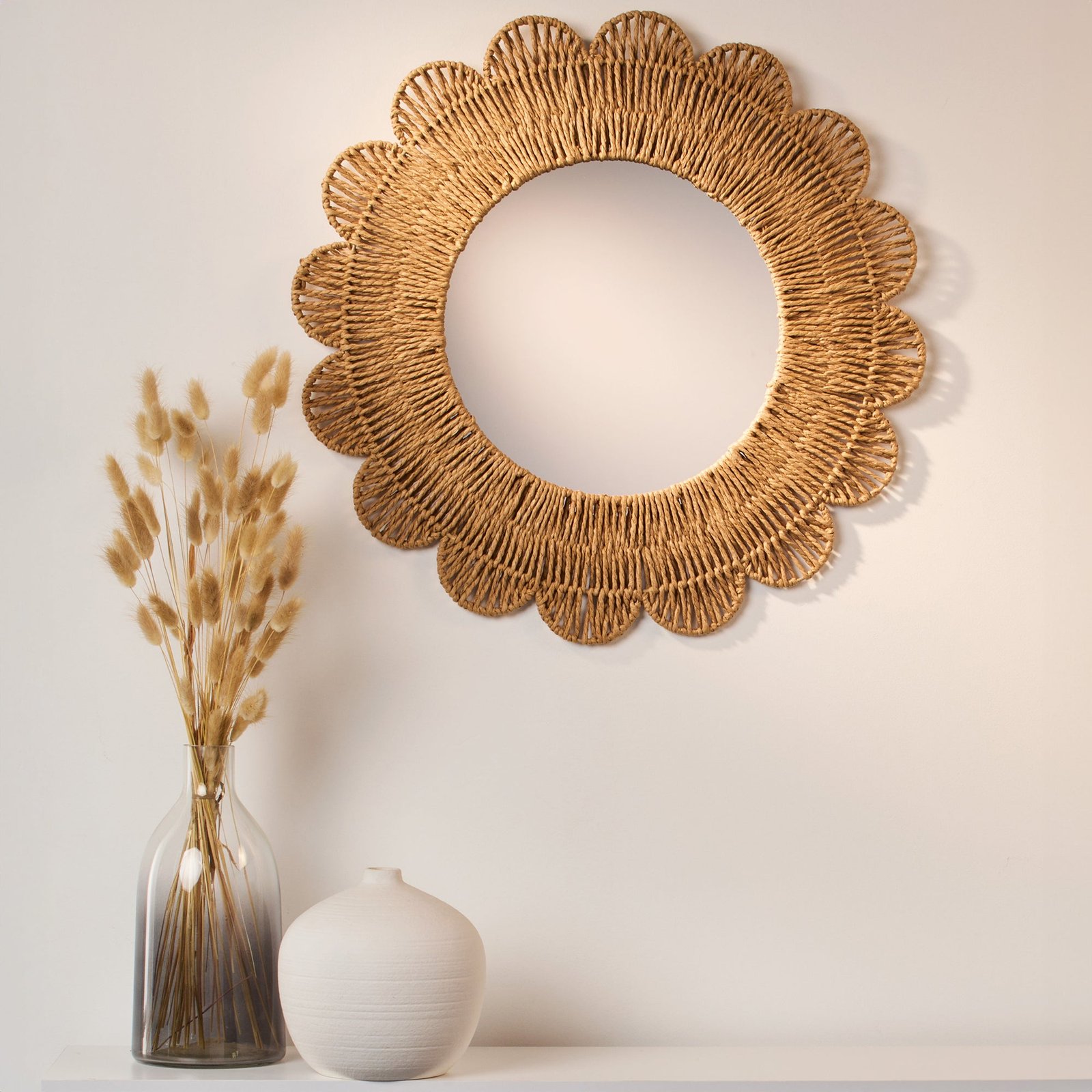 HomeStyles Flower Shaped Mirror, 24-in.