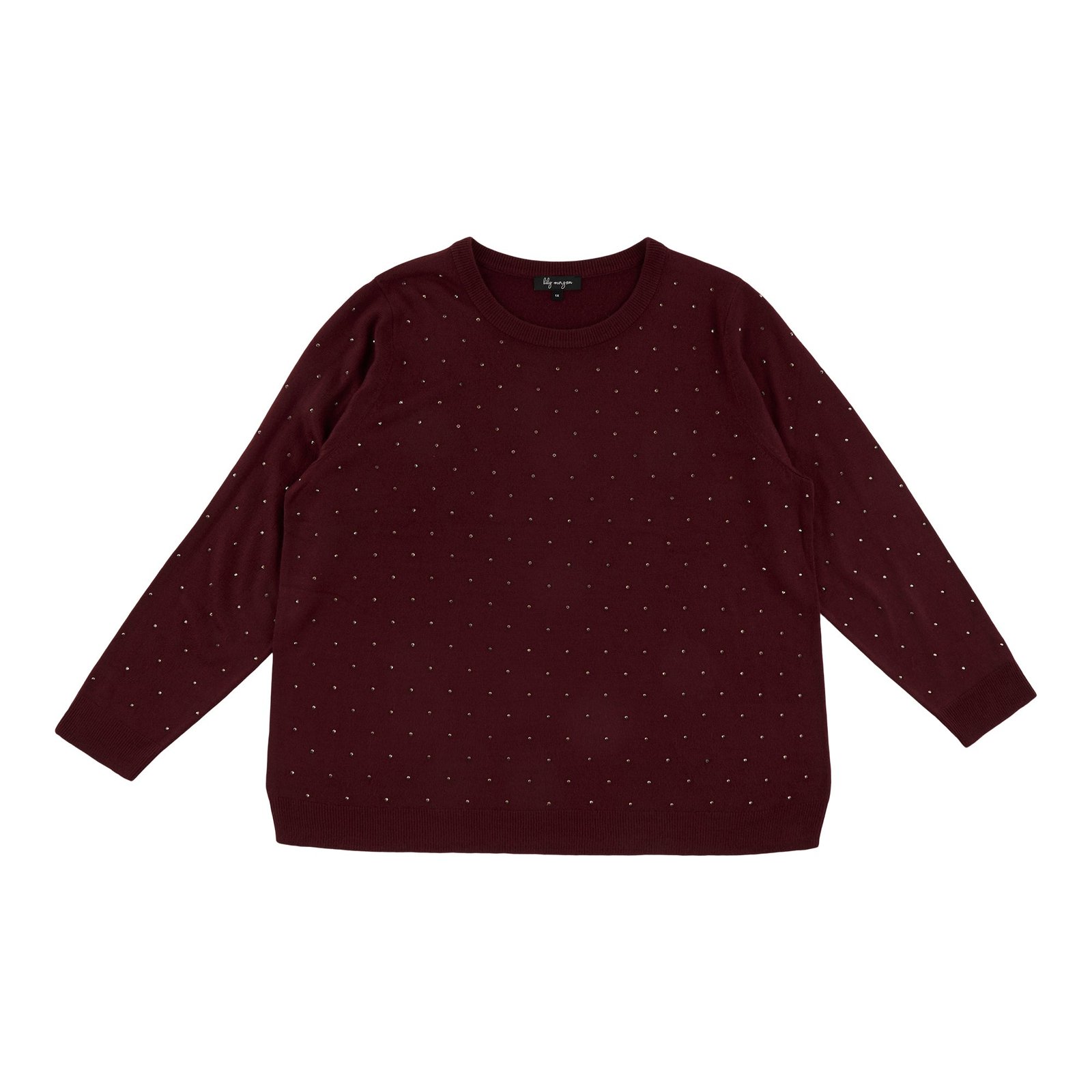 lily morgan Women's Plus Studded Sweater