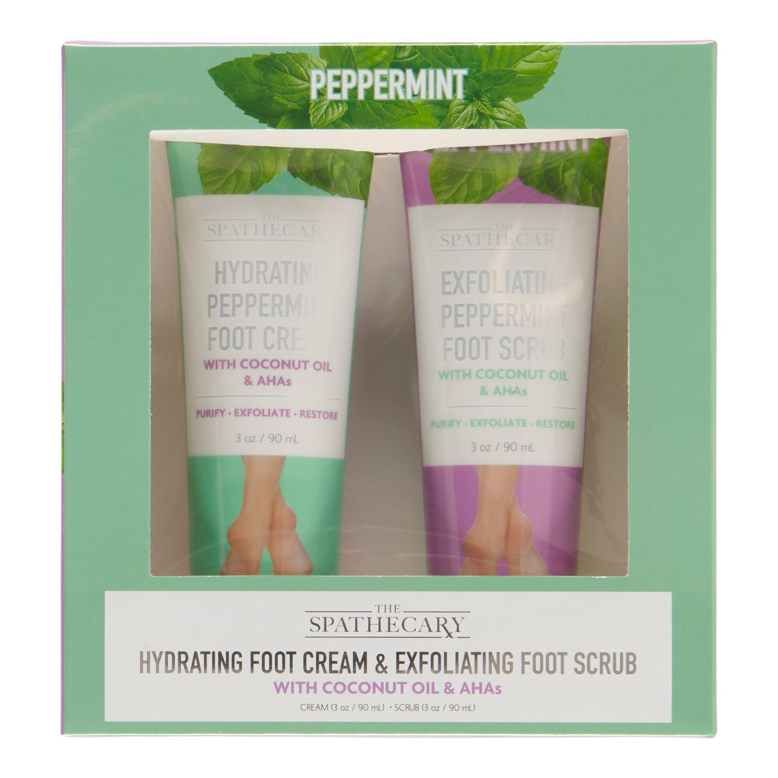 Hydrating Peppermint Foot Care Set, 2-Pack, 90-ml