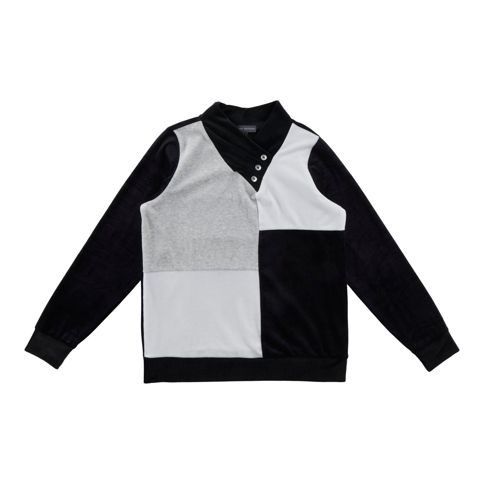 Classic Editions Women's Velour Colour Block Top