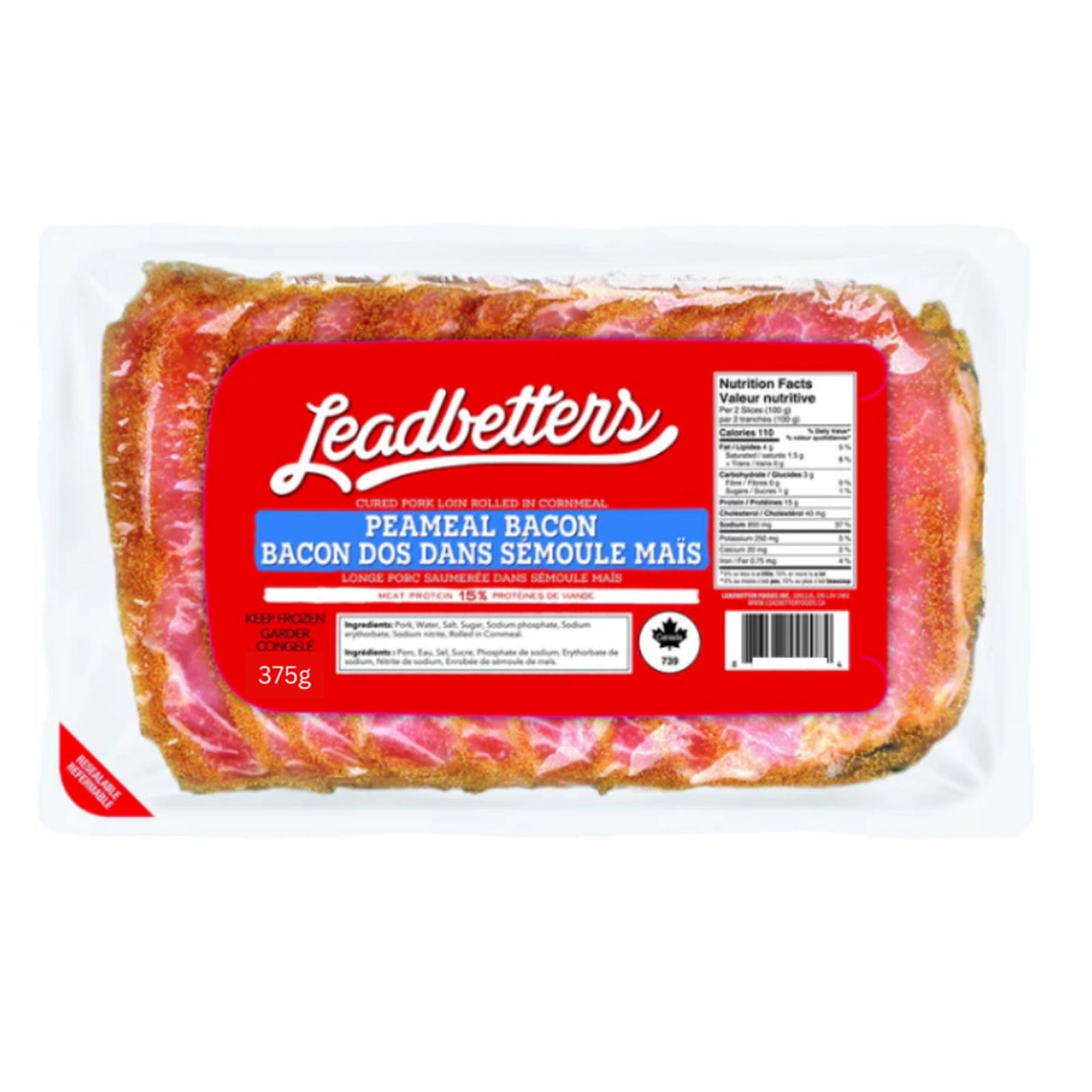 Leadbetter Peameal Bacon, 375 g