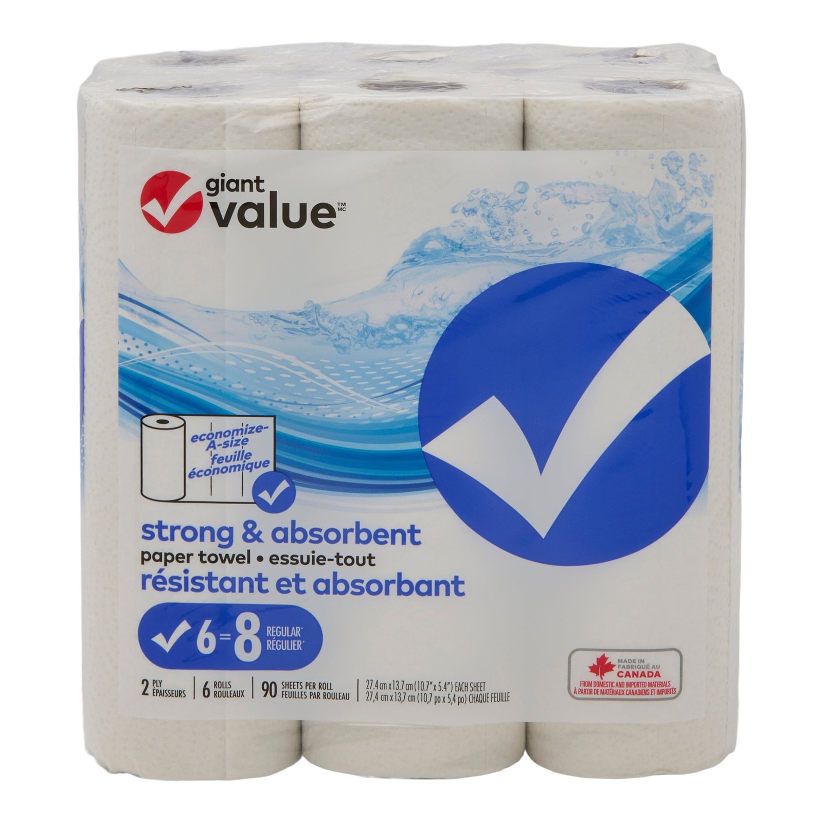 Giant Value Paper Towels, 6-Pack