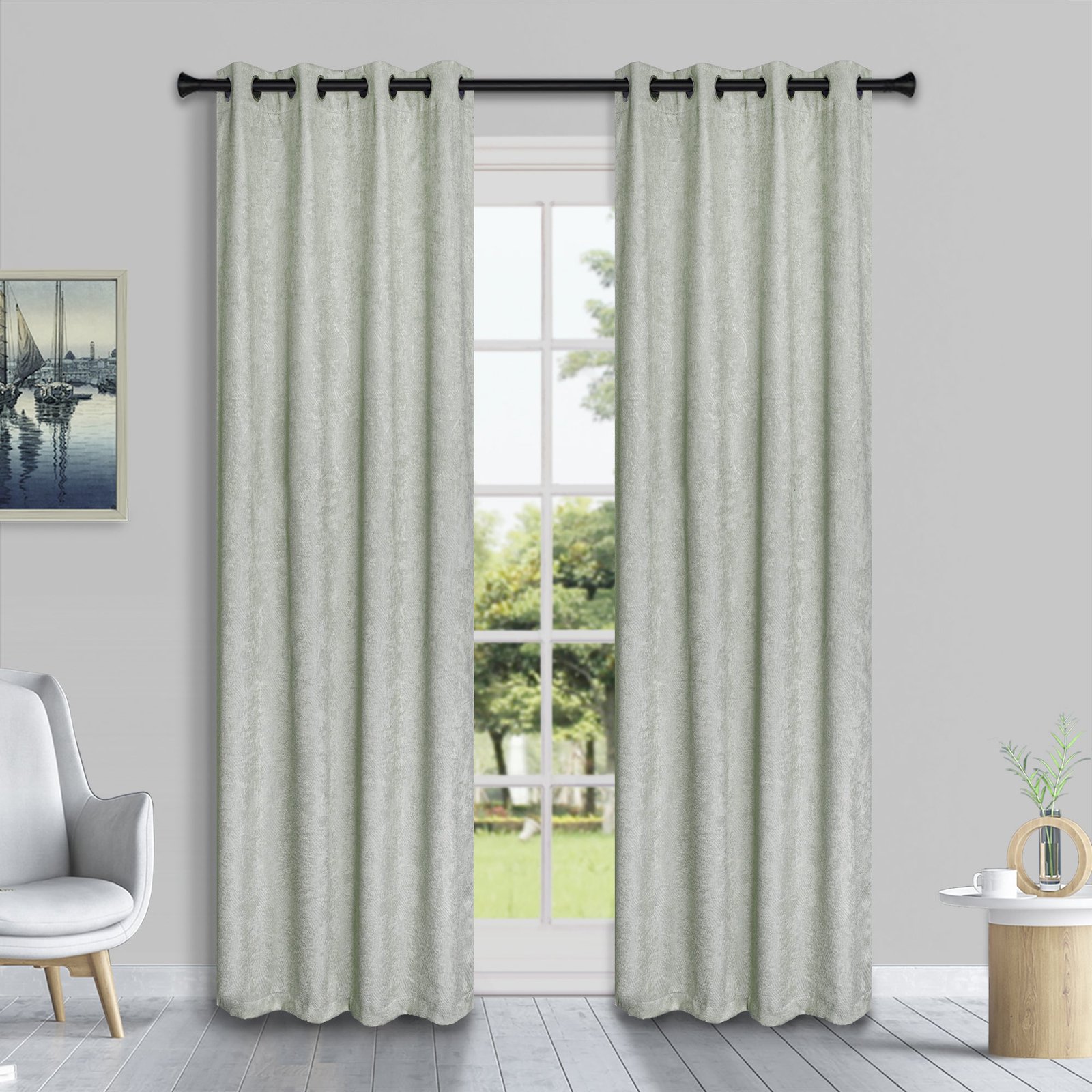 HomeStyles Faux Suede Room Darkening Curtain, 52-in x 84-in.
