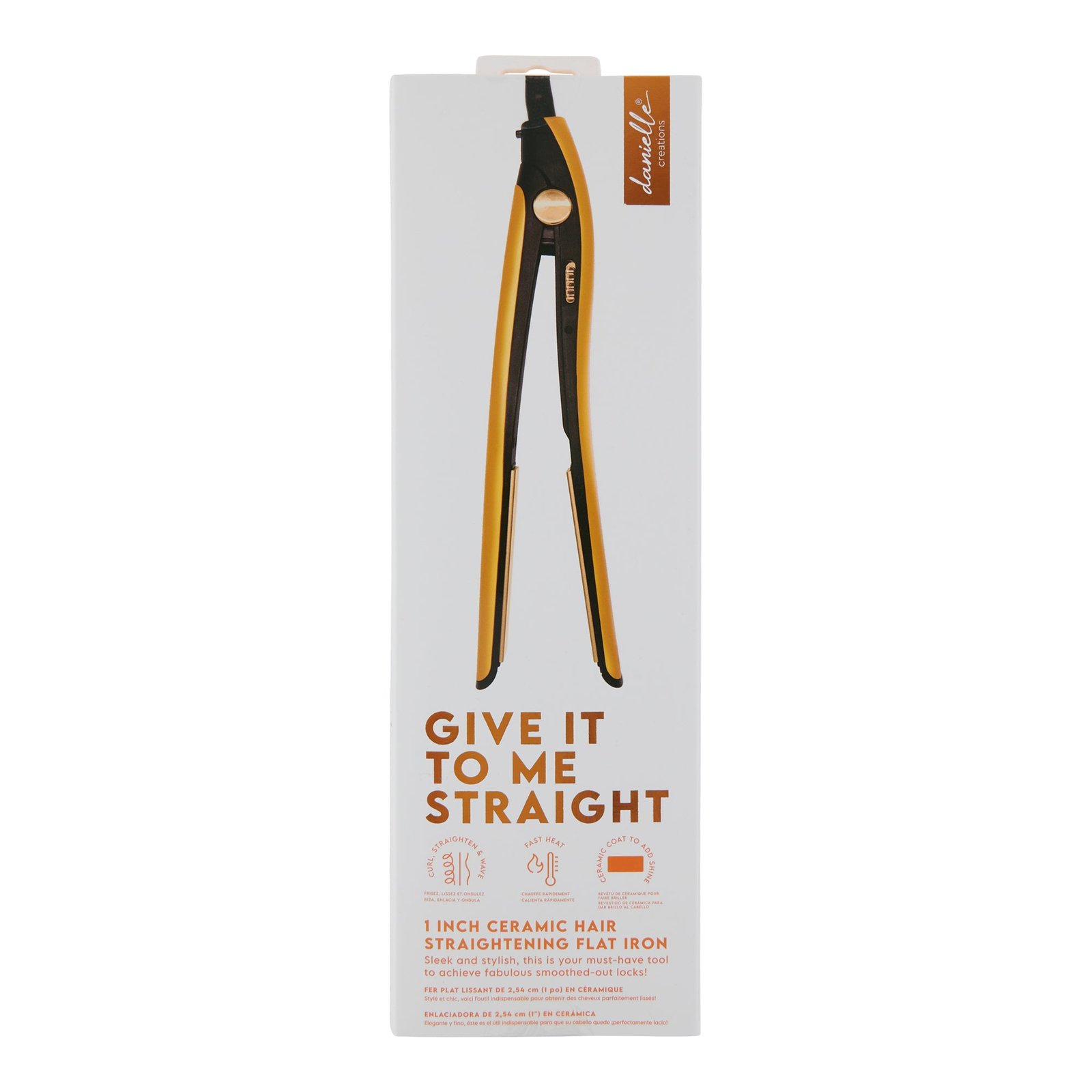 Danielle Creations 2 in 1 Hair Straightener and Curler, 1 in.